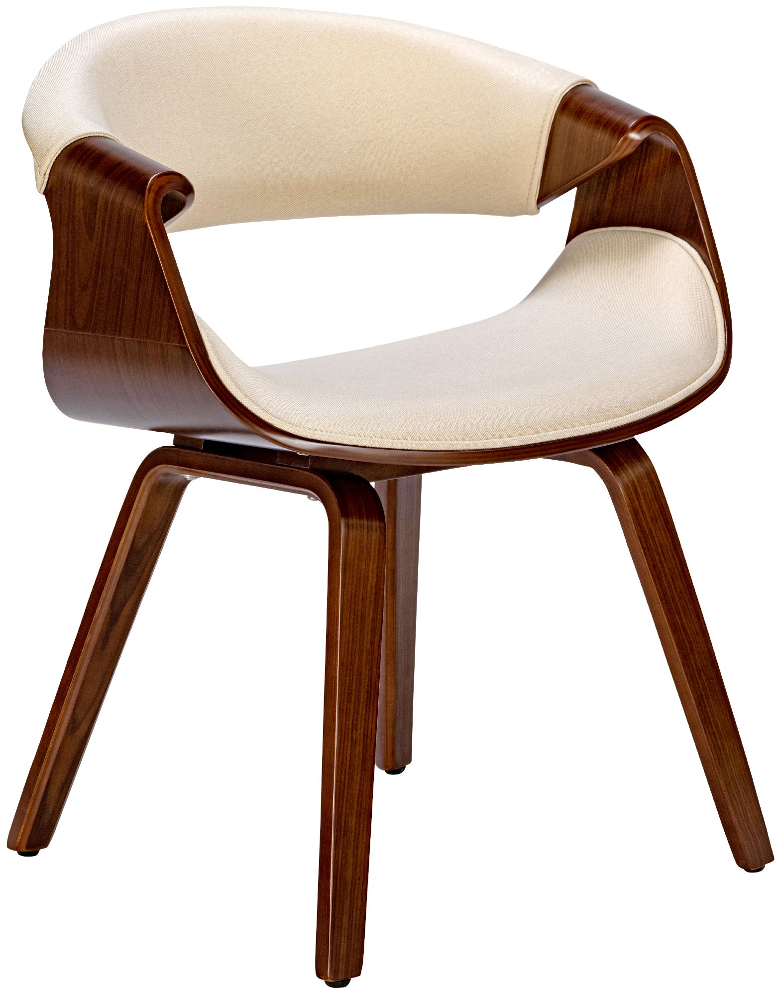 Esszimmerstuhl Foley Stoff, walnuss/creme