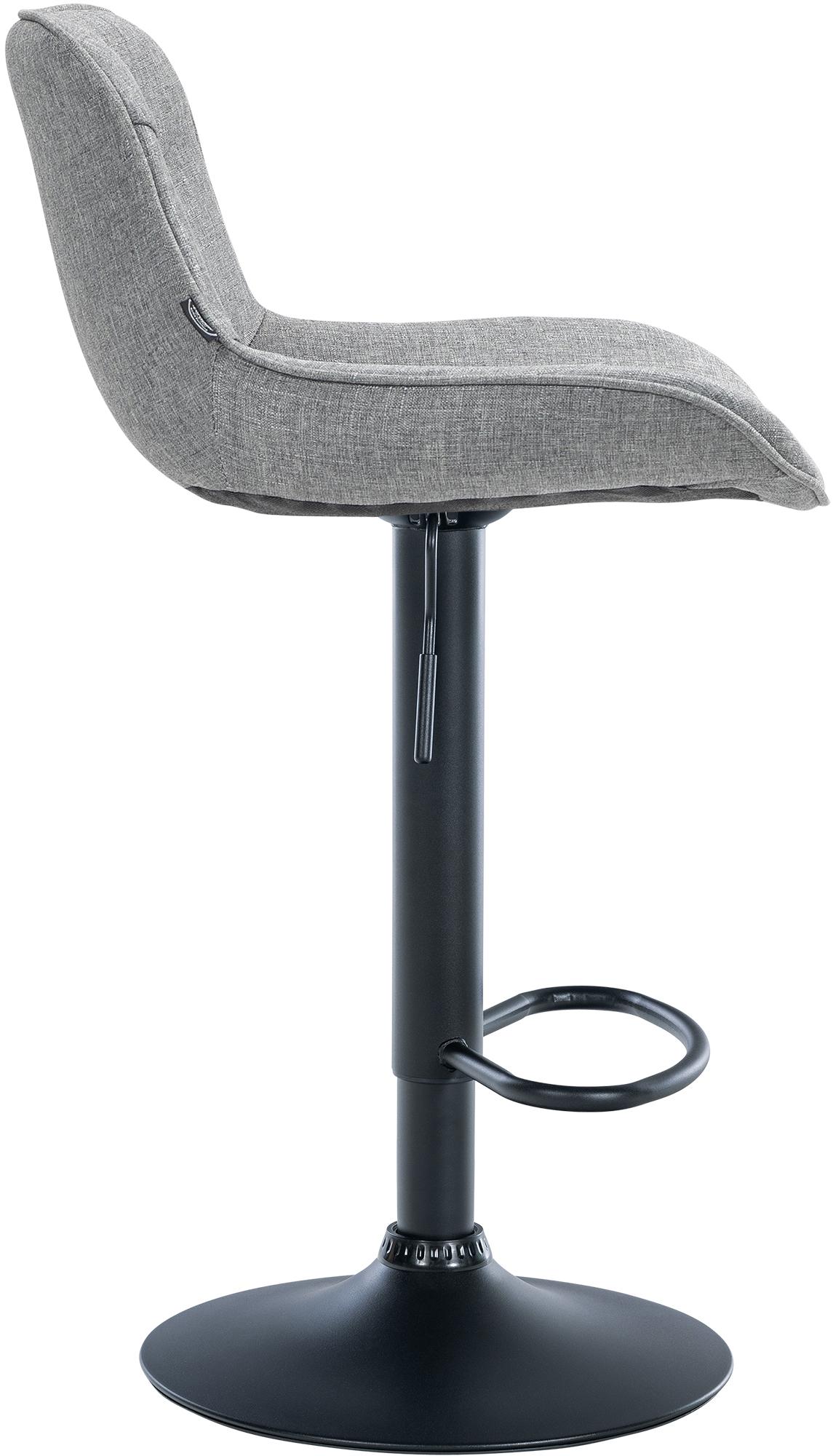 2er Set Barhocker Vonore Stoff schwarz, grau