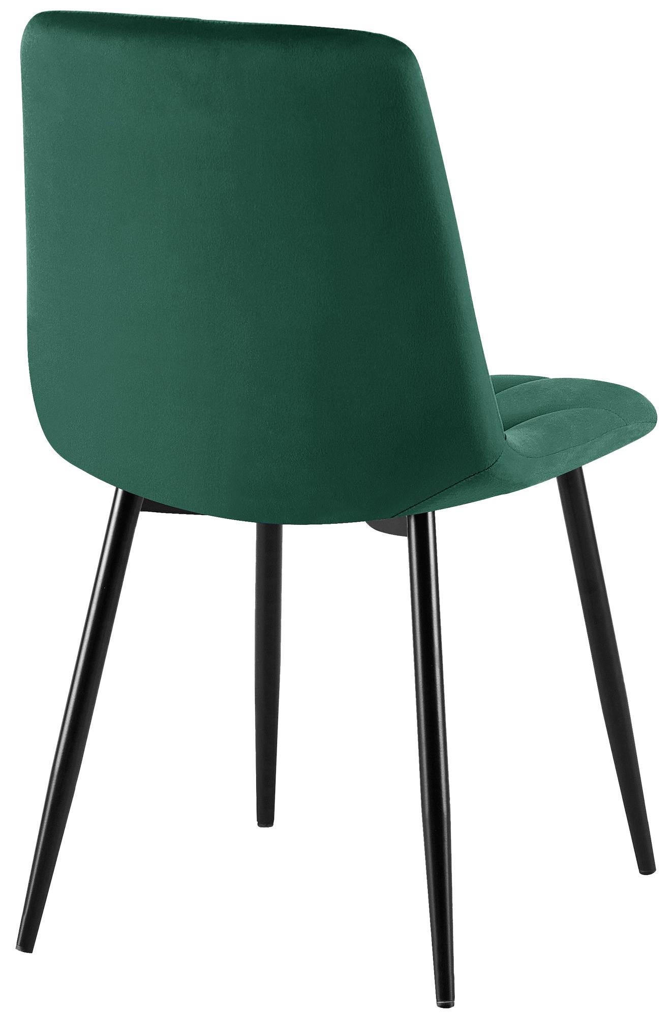 2er Set Esszimmerstuhl Clairton Samt, grün