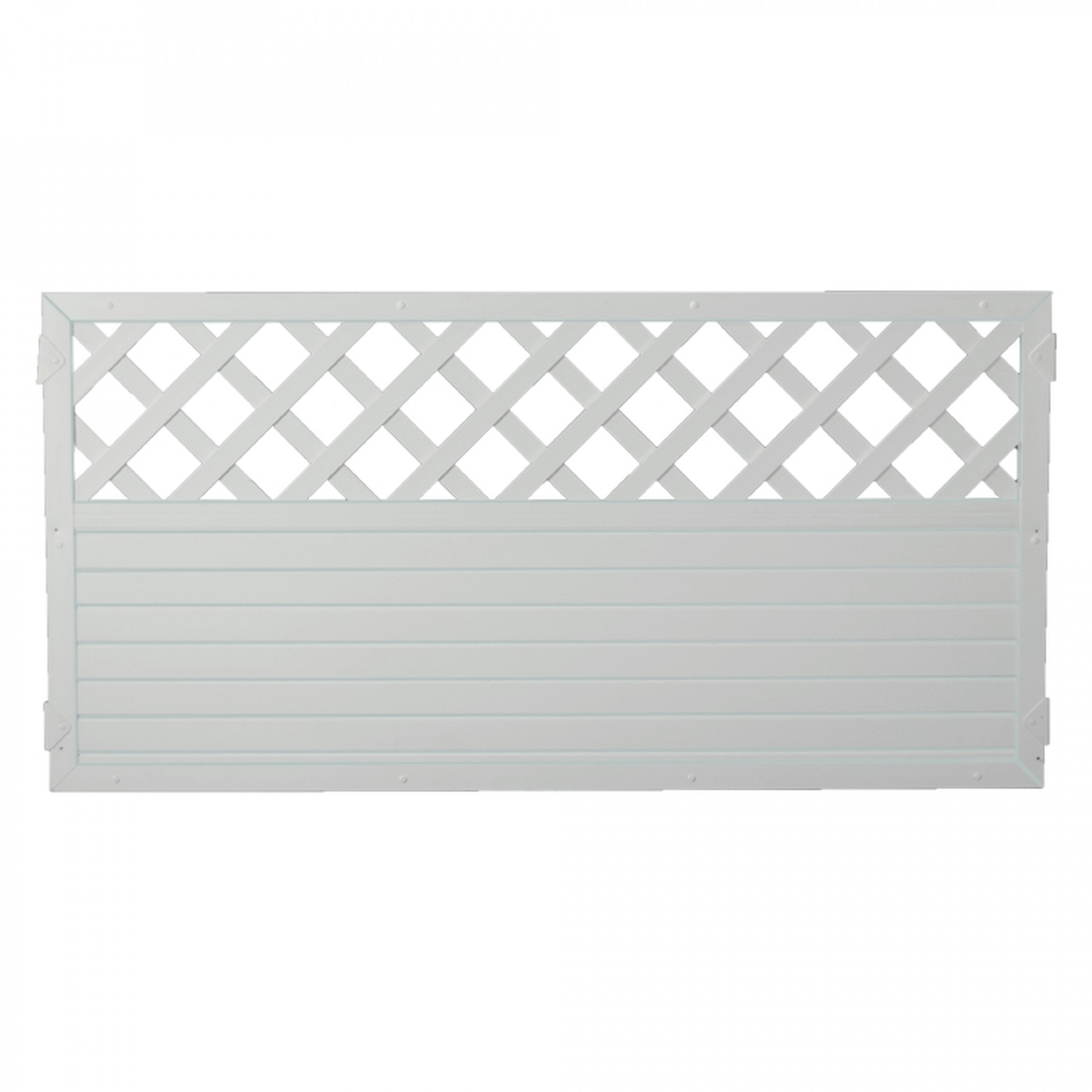 LIGHTLINE KS-Zaun Ranki, 180 x 90 cm, Füllung weiß / Rahmen weiß