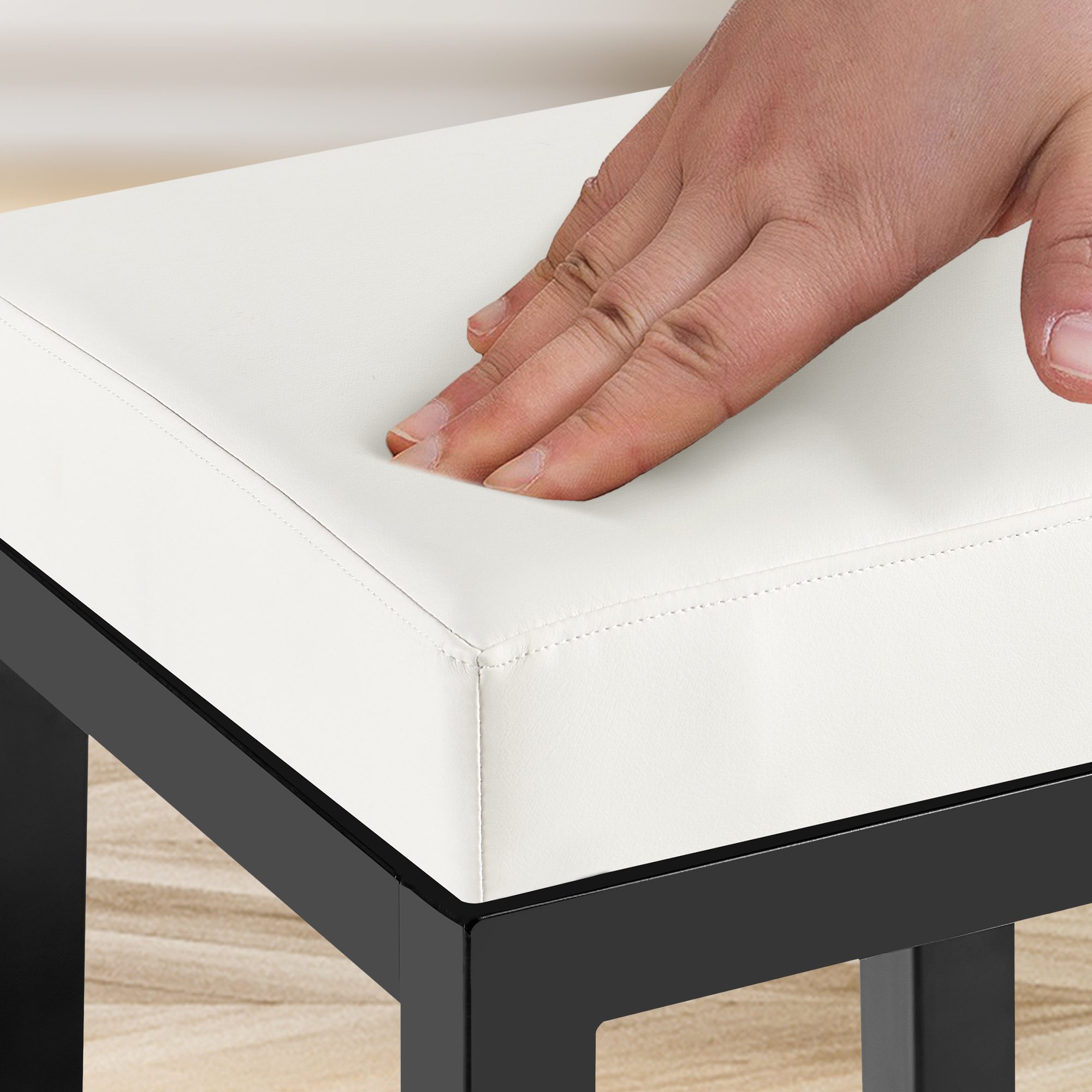 Barhocker Taylor B85 Kunstleder, weiß