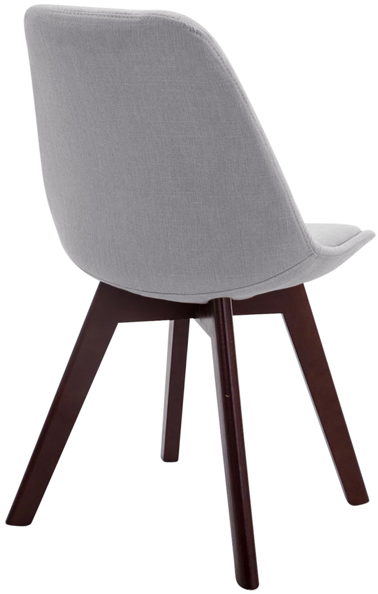 Besucherstuhl Borneo V2 Walnuss Stoff, grau