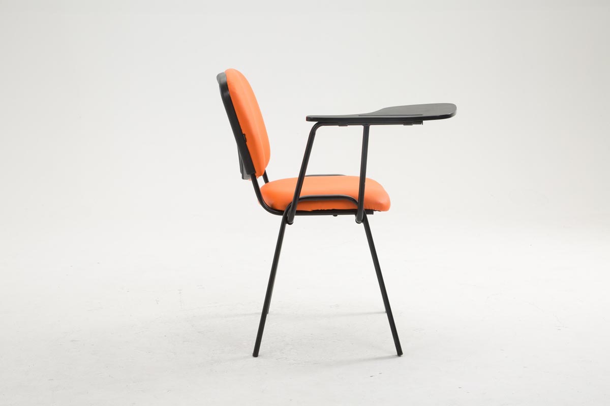 Stuhl Ken mit Klapptisch Kunstleder, orange