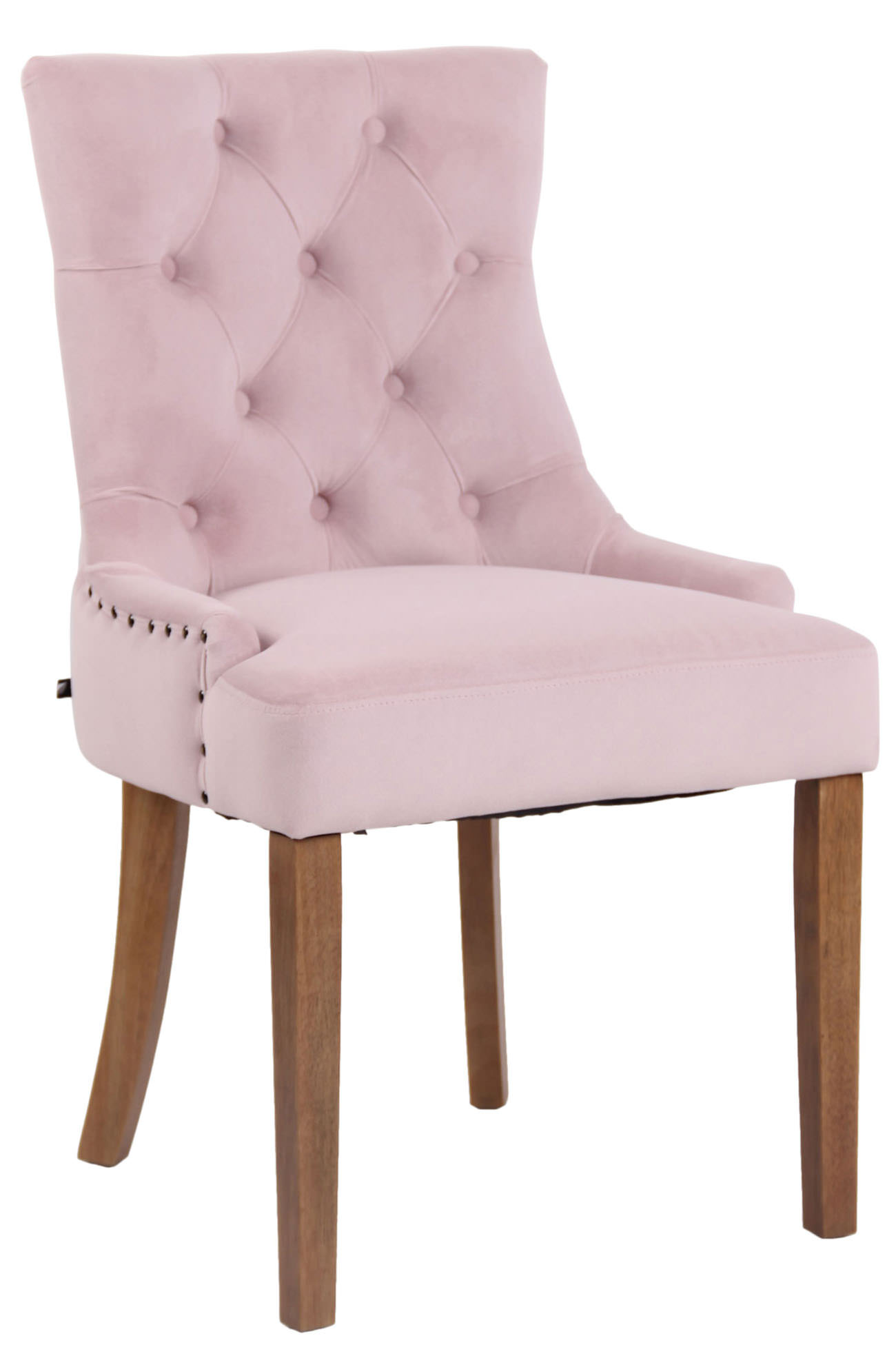 Esszimmerstuhl Aberdeen Samt antik-hell, pink