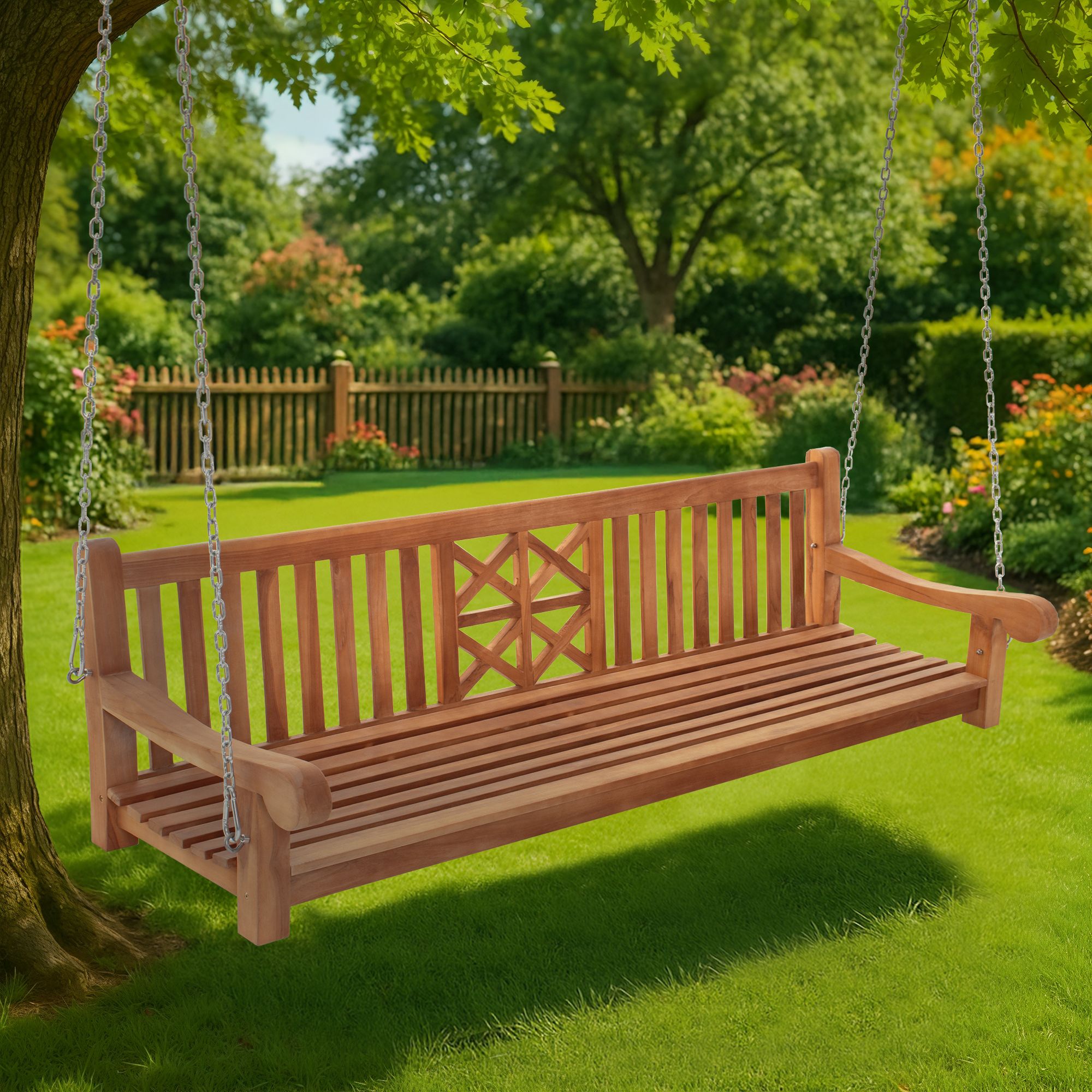 Schaukelbank Farm 220 cm, teak