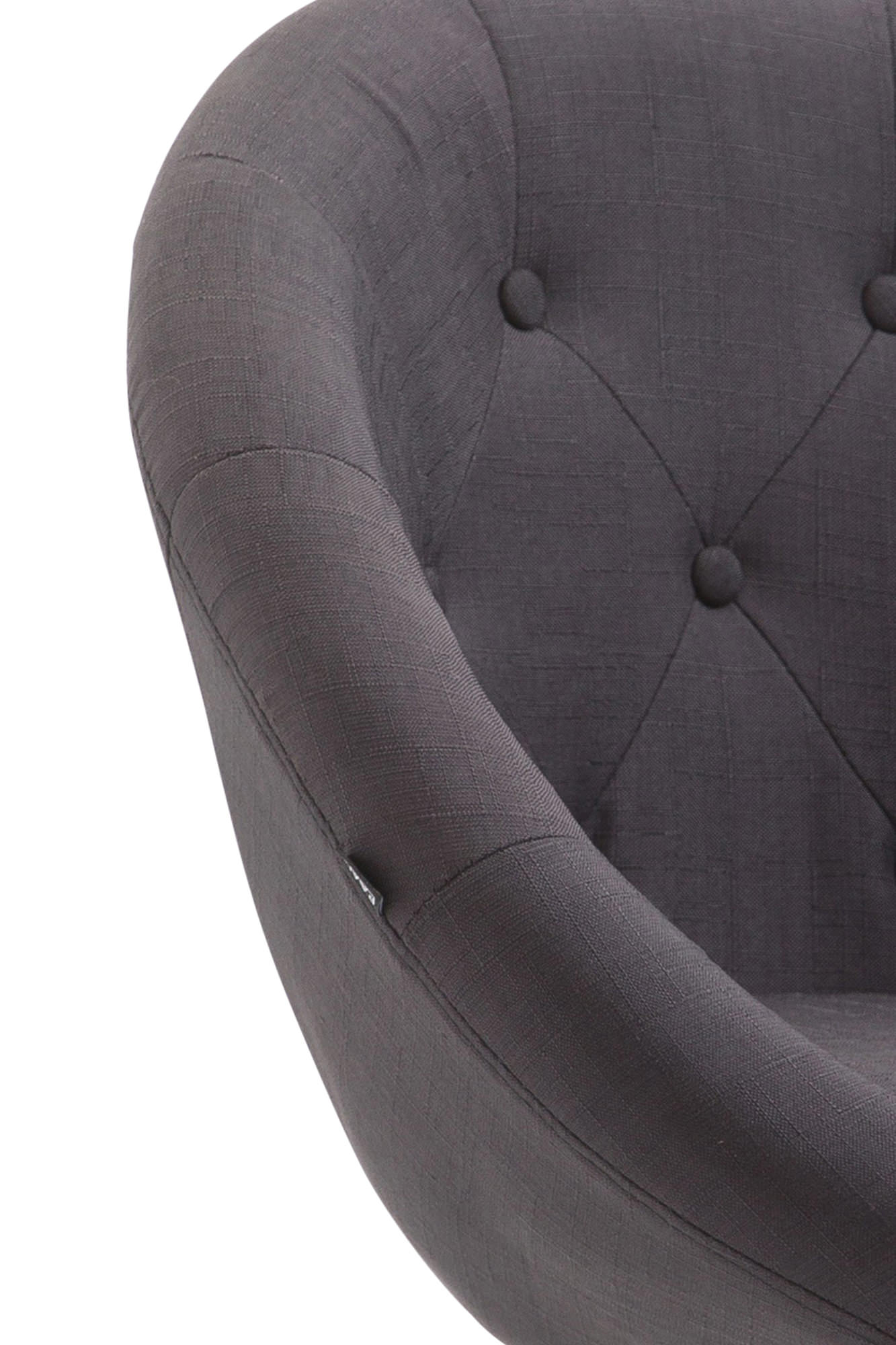 Barhocker London V2 Stoff schwarz, dunkelgrau