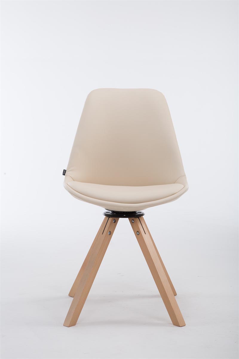 Besucherstuhl Calais Drehbar Natura Square, creme