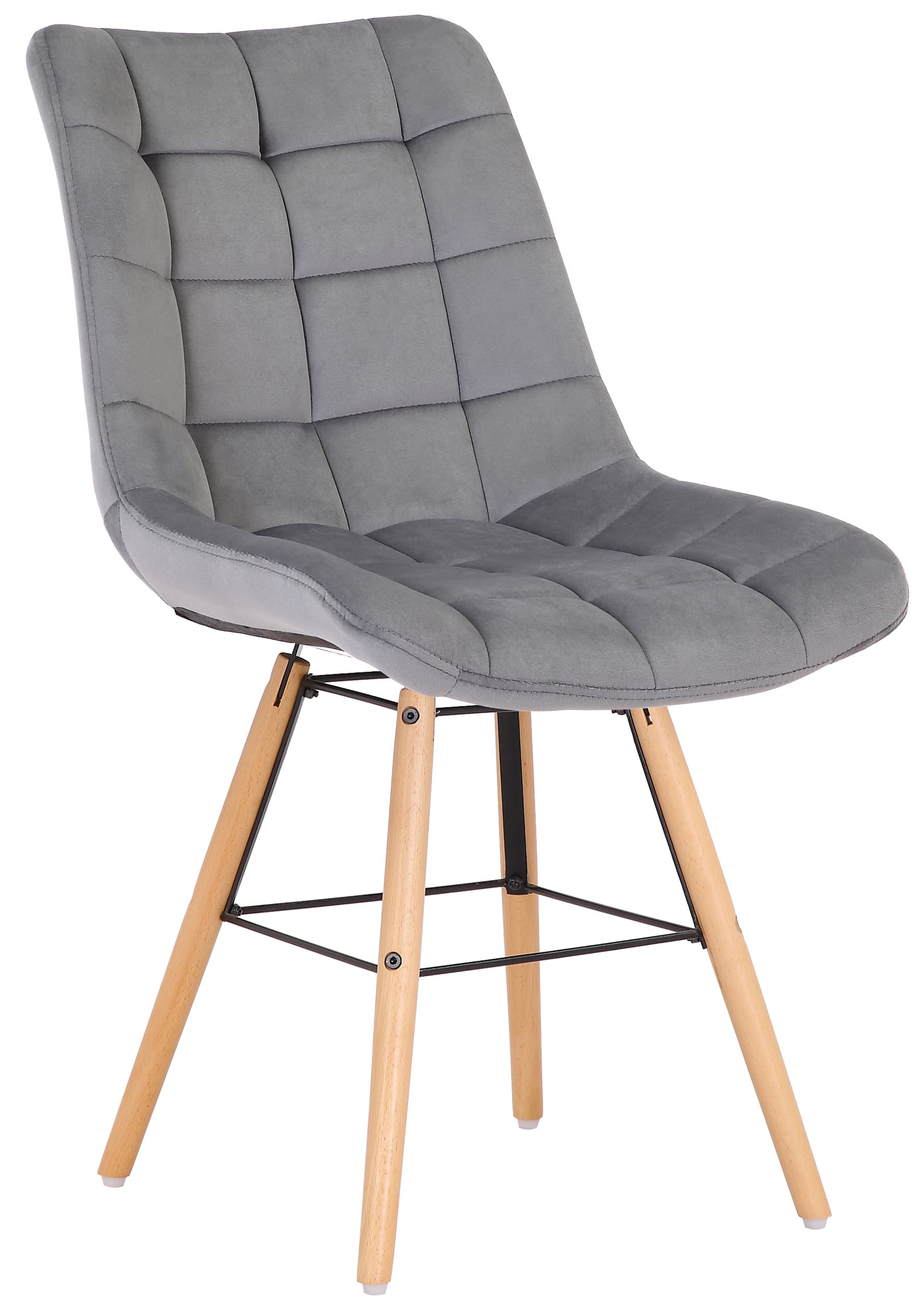 2er Set Stühle Leni Samt, grau