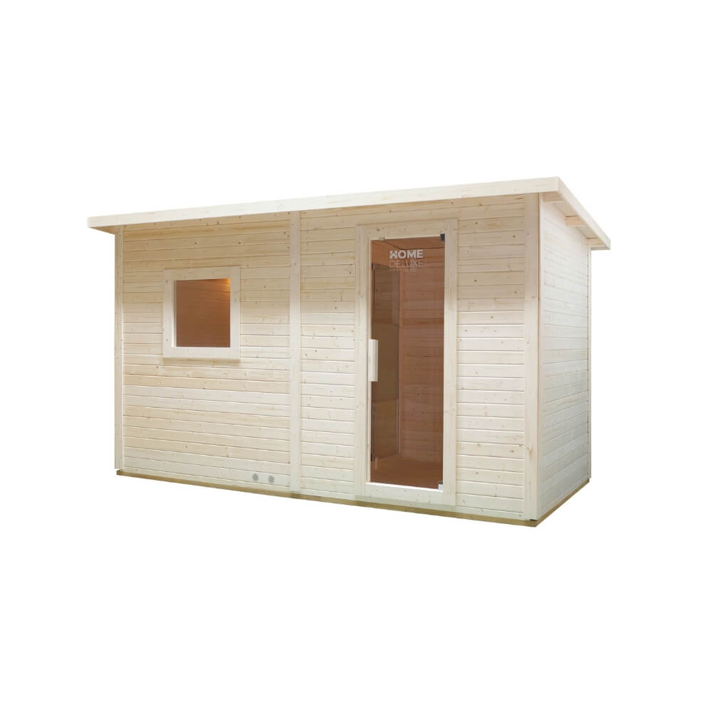 Saunahaus Outdoor mit Vorraum TALO XL - 400 x 217 cm für 5 Personen