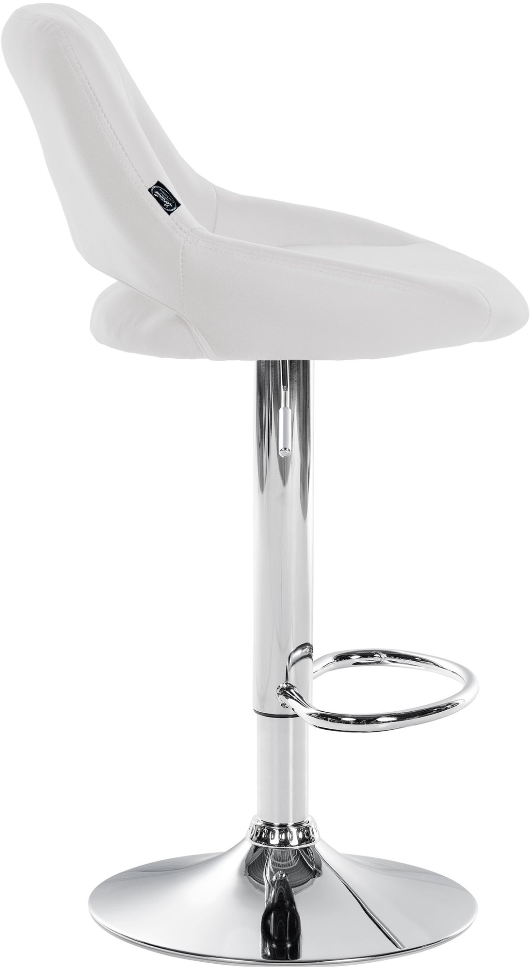 Barhocker Milet Kunstleder chrom, weiß