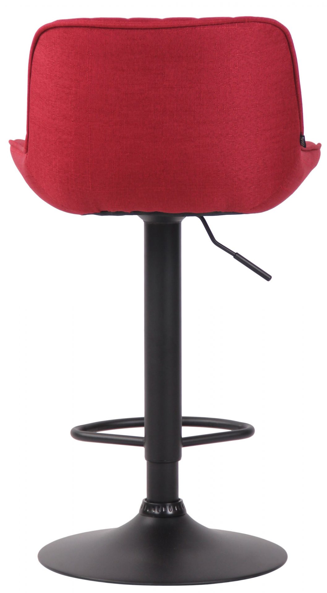 Barhocker Lentini Stoff schwarz, rot