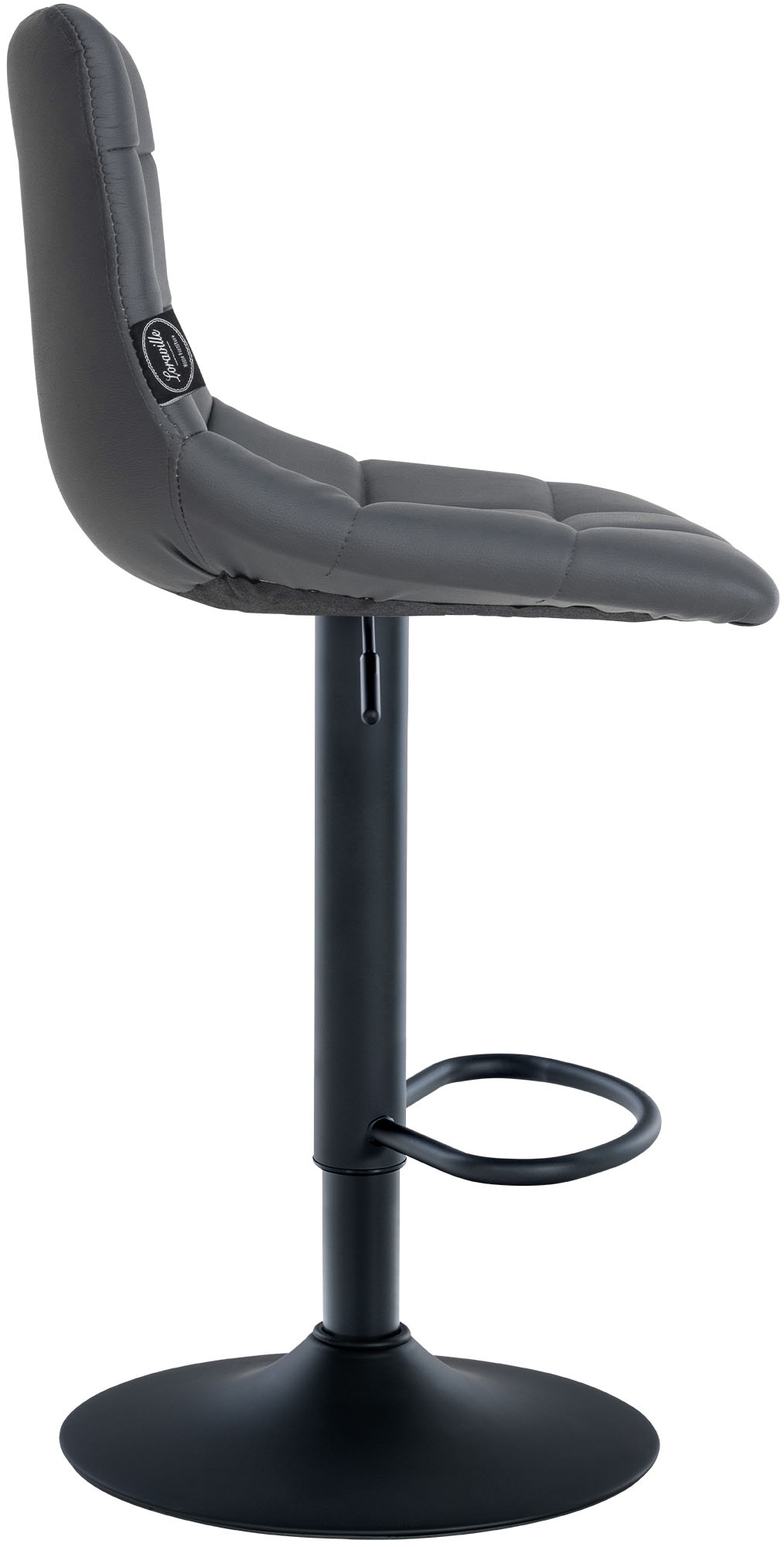 2er Set Barhocker Jerry Kunstleder schwarz, grau