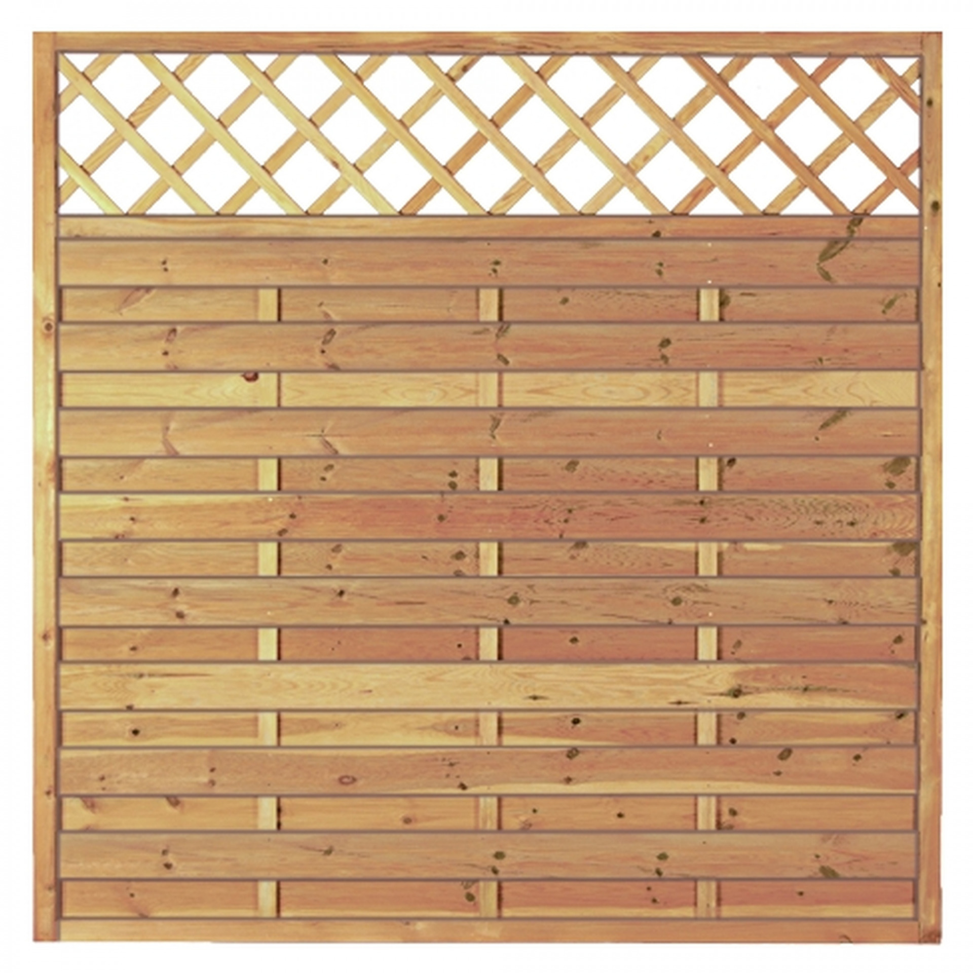 Maxi-Massiv-Ranki 180 x 180 cm, Rahmen 45/45 mm, kdi grün, Lamellen geriffelt & geschraubt