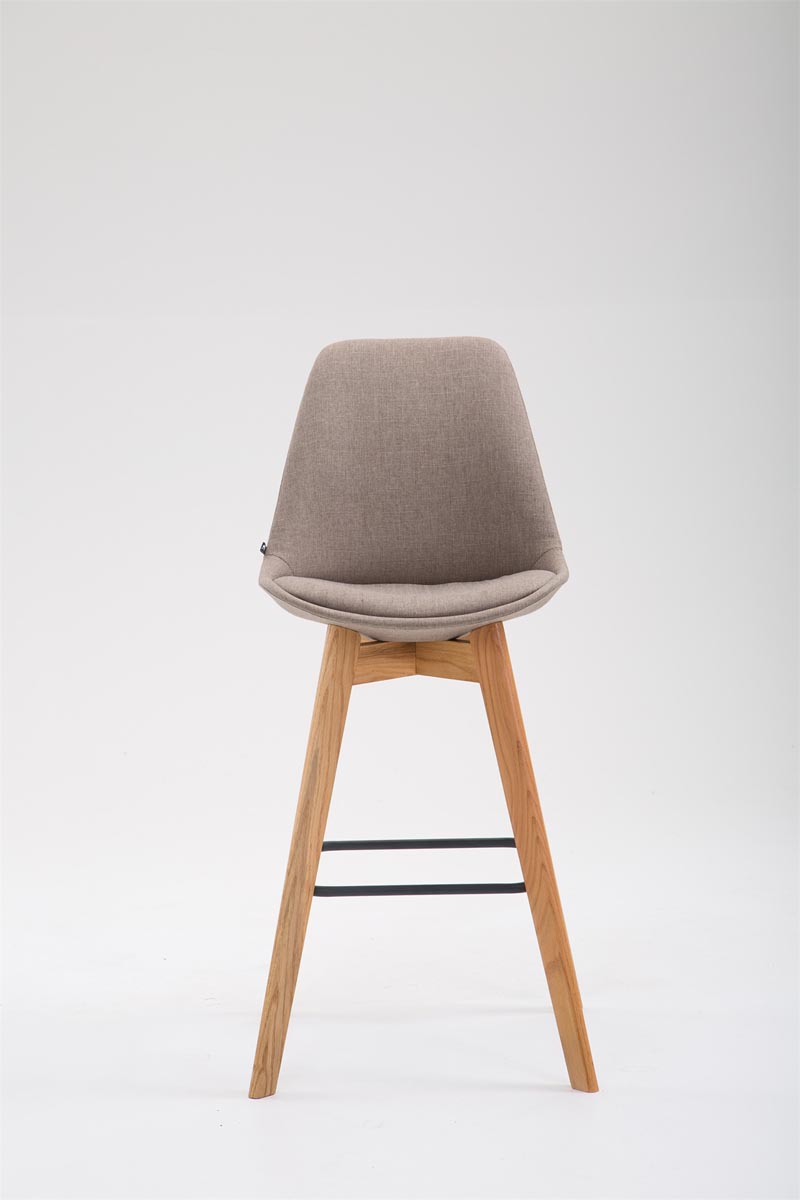 Barhocker Metz Stoff Natura, taupe