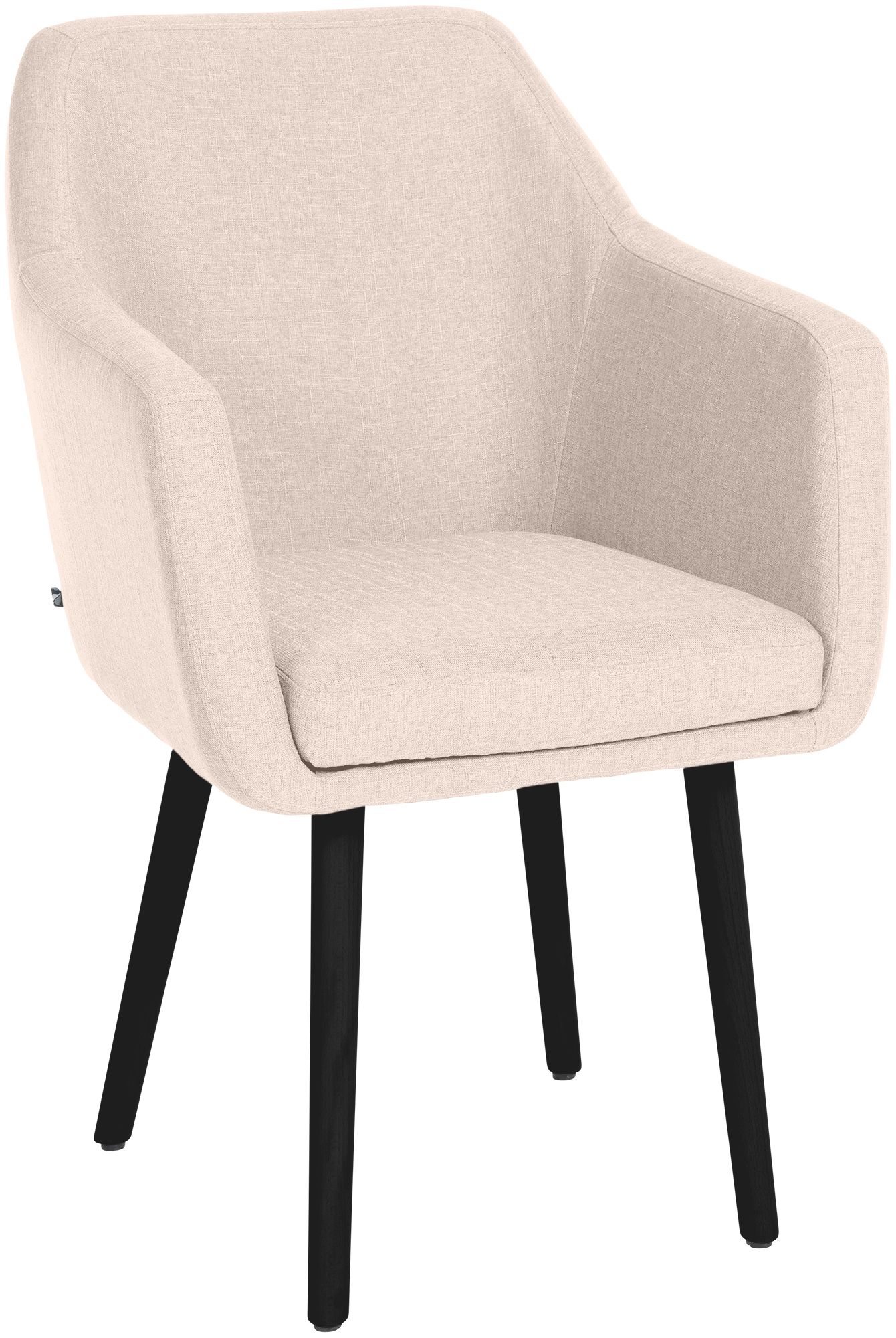 Besucherstuhl Utrecht Stoff schwarz, beige