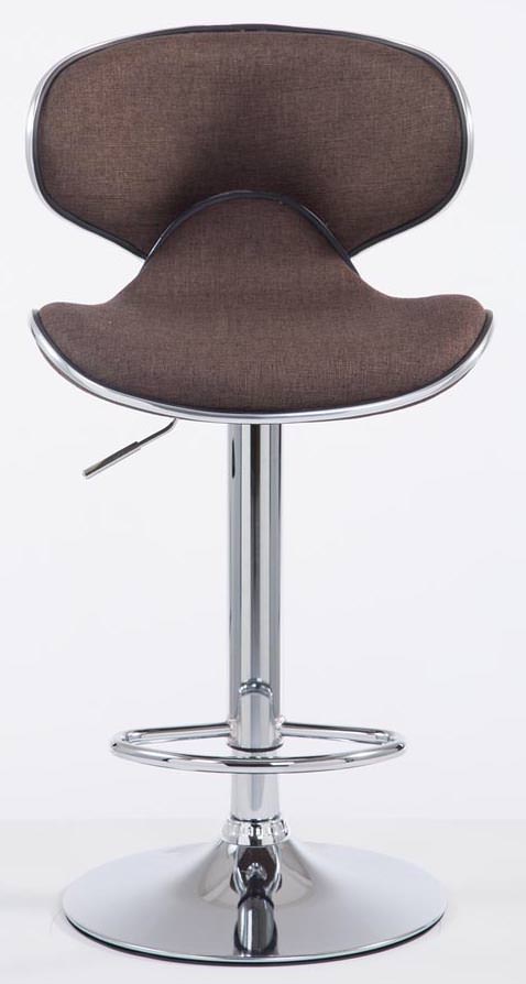 2er Set Barhocker Las Vegas V2 Stoff chrom, braun