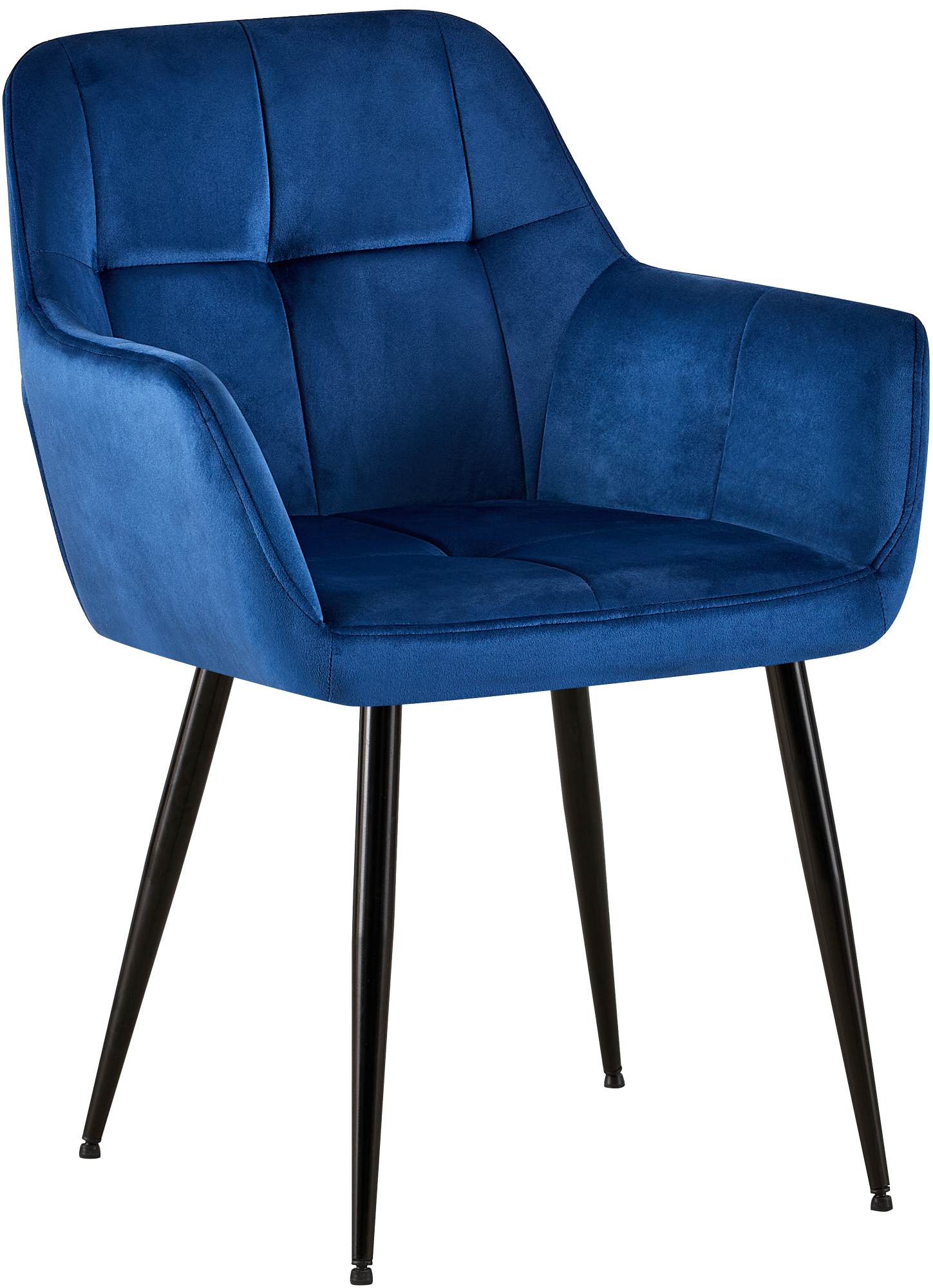 Besucherstuhl Emia Samt, blau