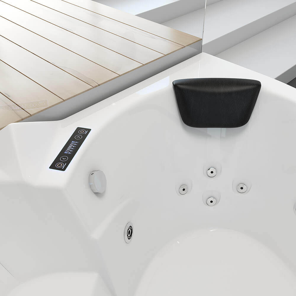 Whirlpool Badewanne mit Lichttherapie LAGUNA L - 157 x 157 cm