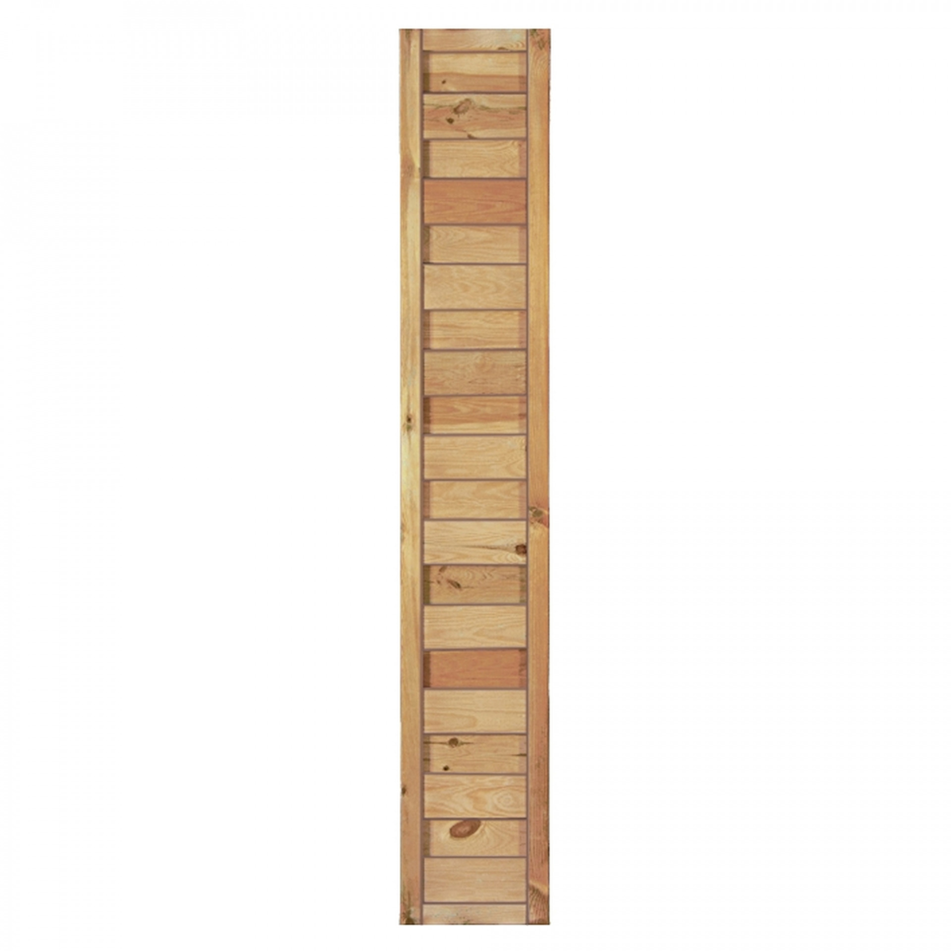 Maxi-Massiv-Zaun 30 x 180 cm, Rahmen 45/45 mm, kdi grün, Lamellen geriffelt & geschraubt