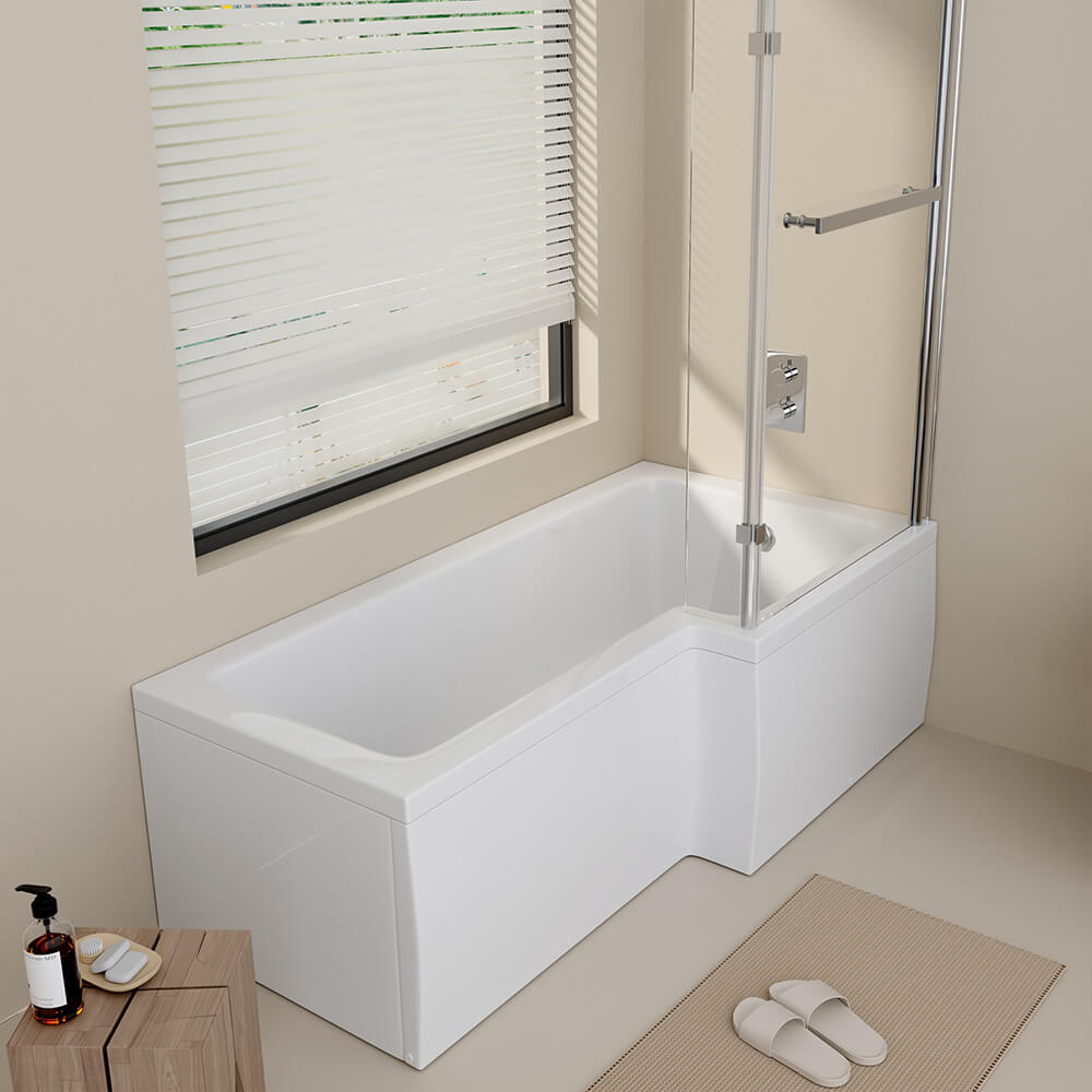 Duschbadewanne ELARA - 170 x 85 cm Links