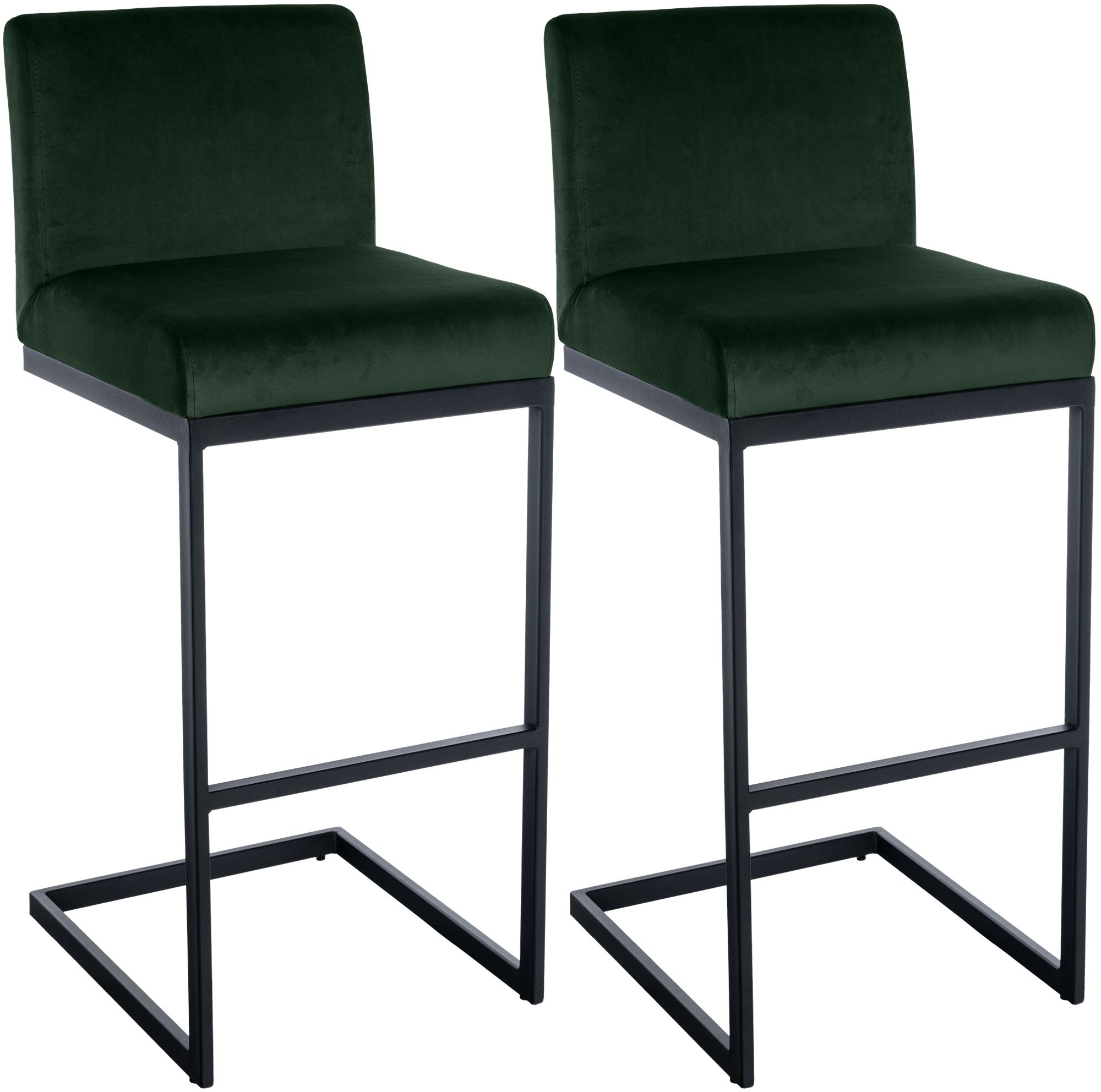 2er Set Barhocker Hopewell Samt B, grün