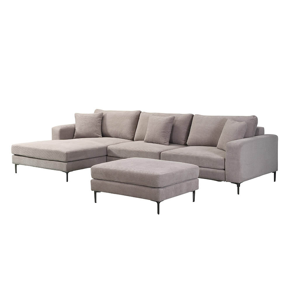Sofa BELLANO L - 340 x 188 cm Links Cord Beige