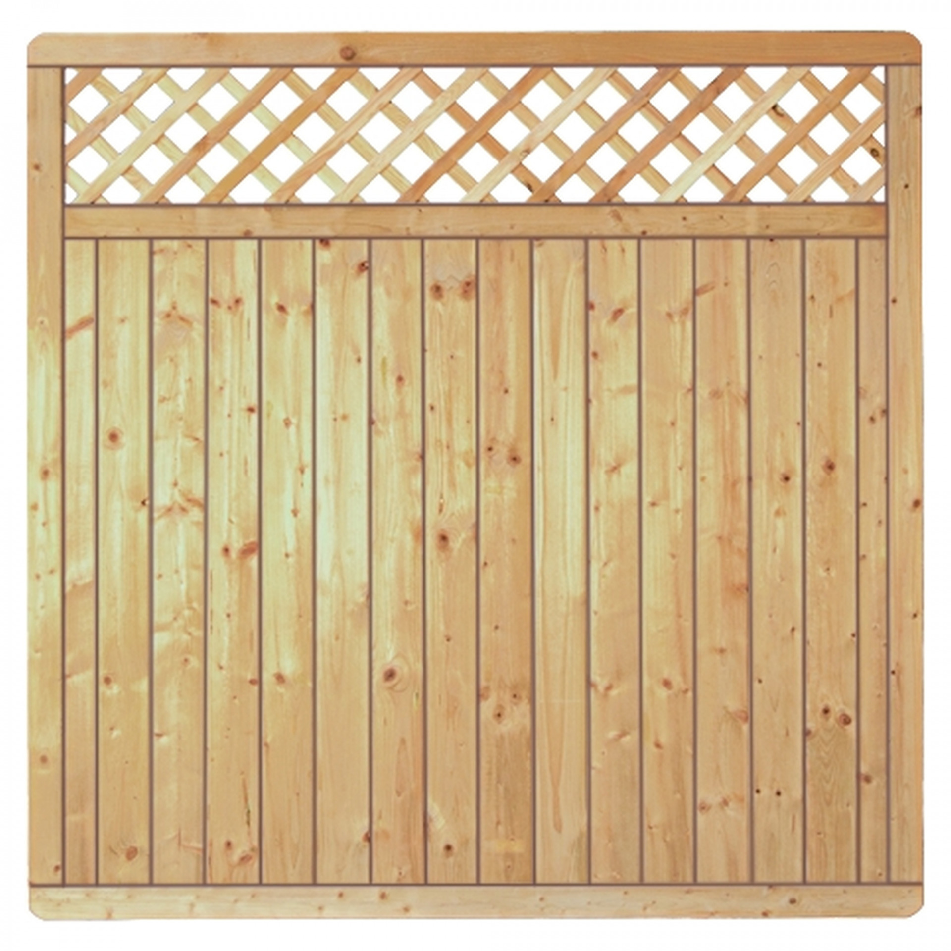 CLASSIC-Serie-Senkrecht Ranki, 180 x 180 cm, kdi-grün, Rahmen 40/70 mm, Profilbretter 16/118 mm
