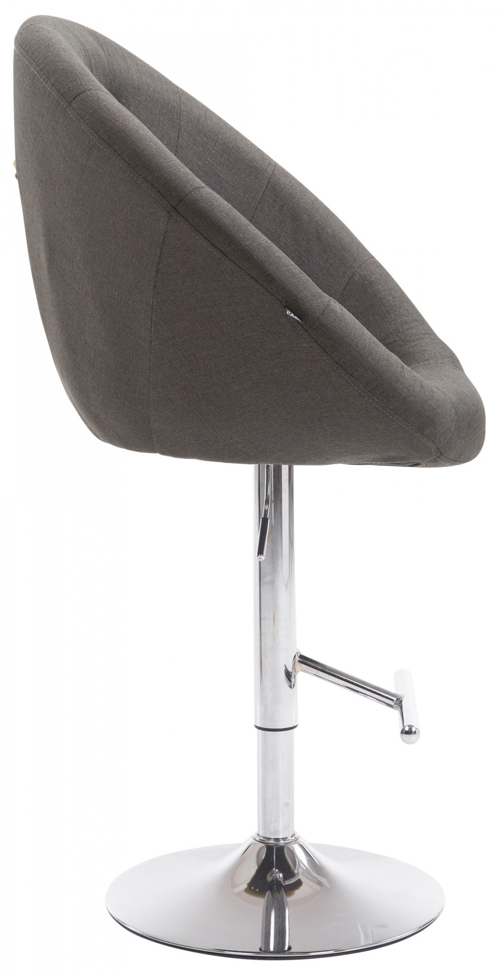 Barhocker London V2 Stoff chrom, dunkelgrau