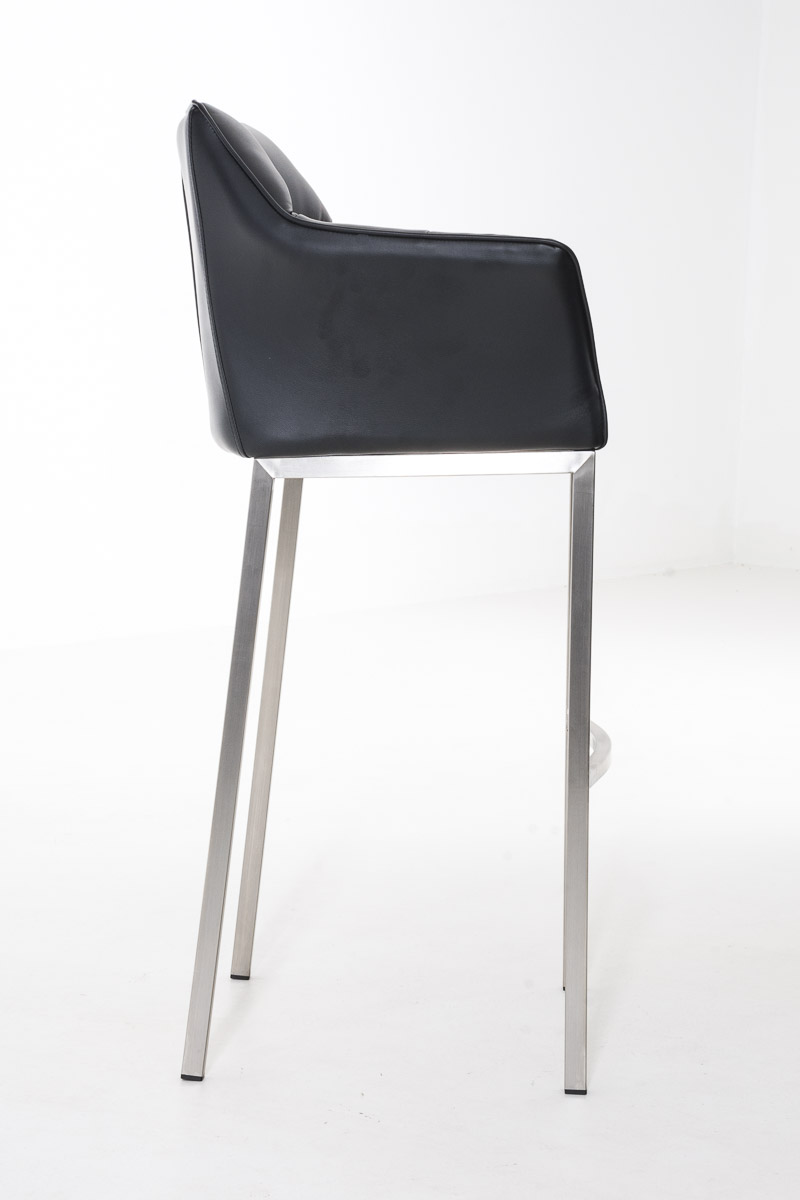 Barhocker Damaso E mit 4-Fuß Gestell, schwarz