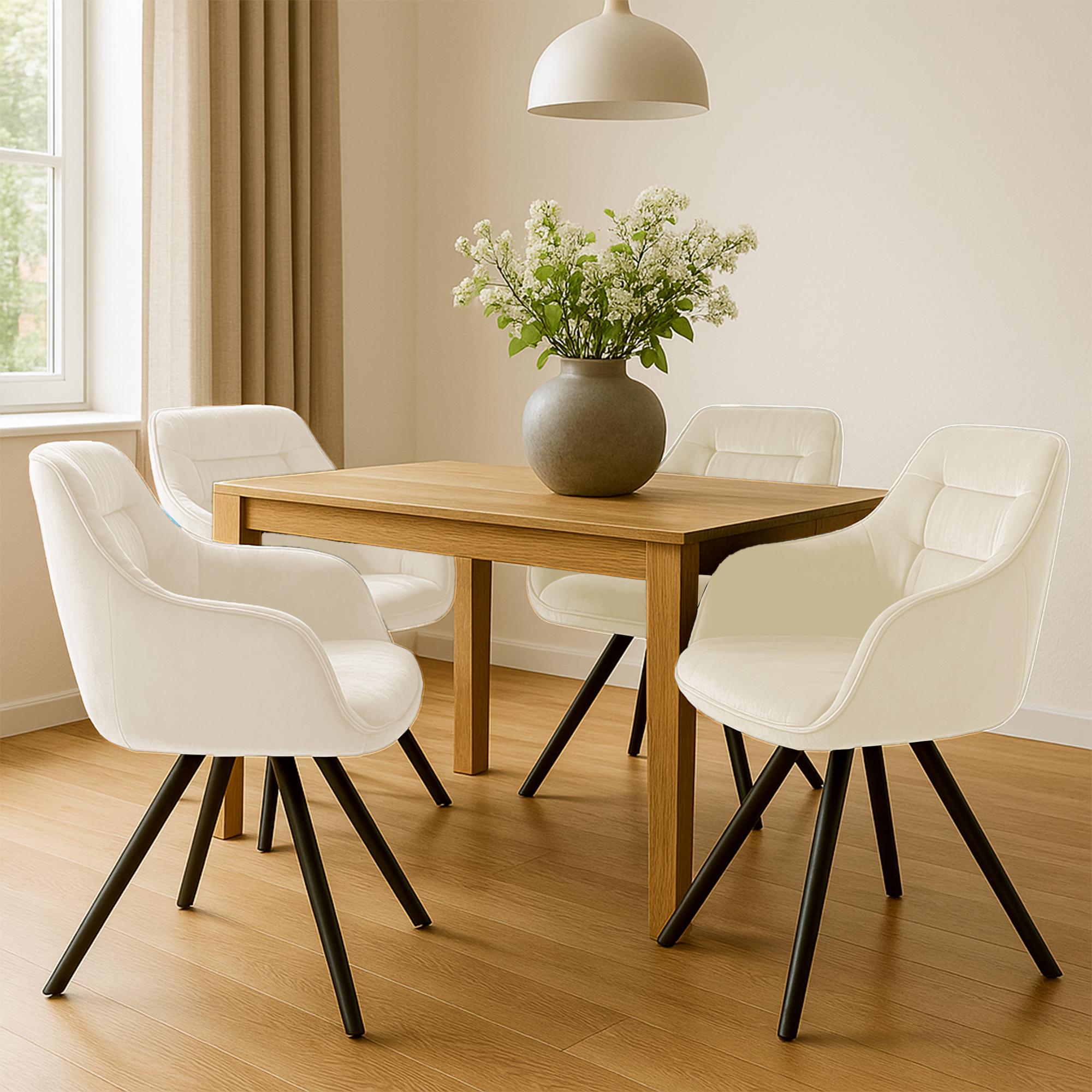 Stuhl Russel Samt, creme
