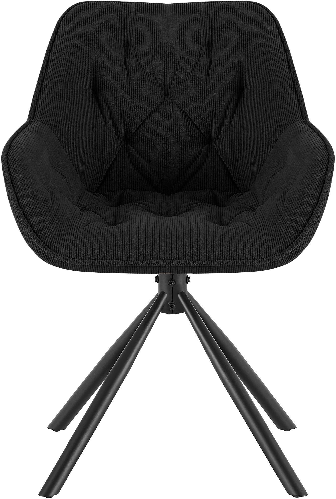Esszimmerstuhl Rimio Cord, schwarz