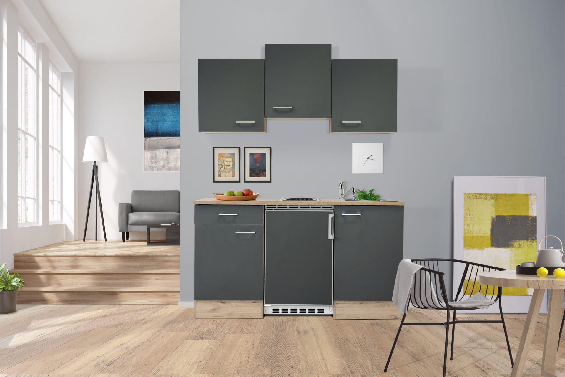 Singleküche MORENA 150 cm mit E-Geräten