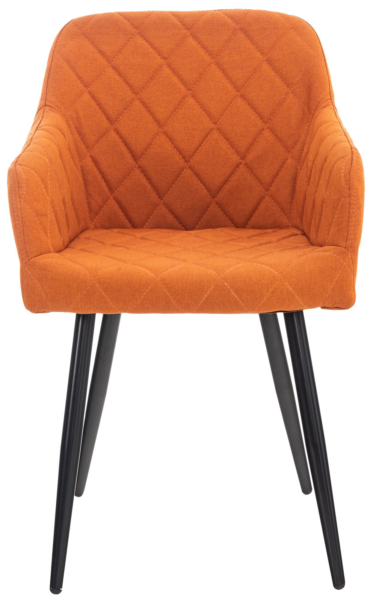 2er Set Esszimmerstuhl Shila Stoff, orange