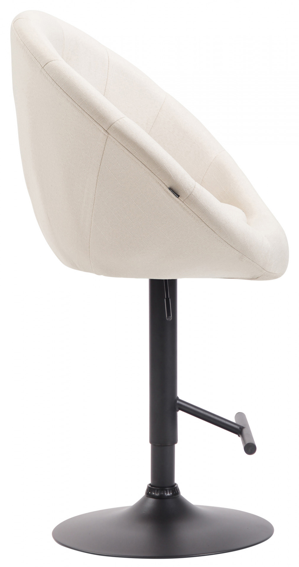 Barhocker London V2 Stoff schwarz, creme