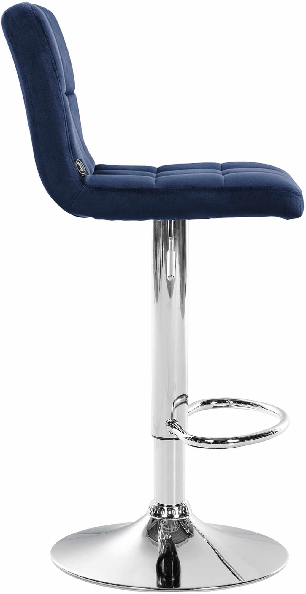 2er Set Barhocker Peru Samt chrom, blau