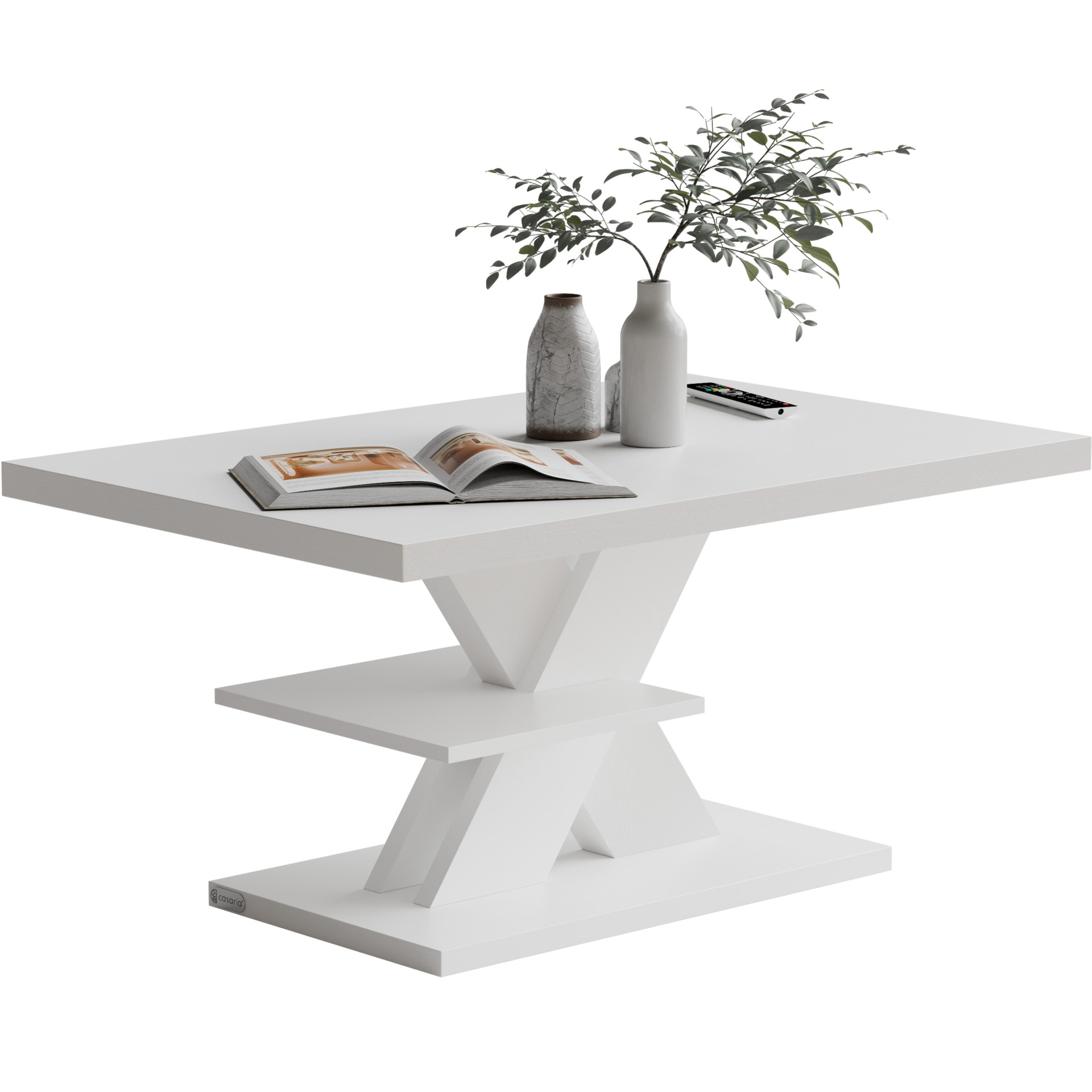 Couchtisch Detroit Weiß 90x60x45cm