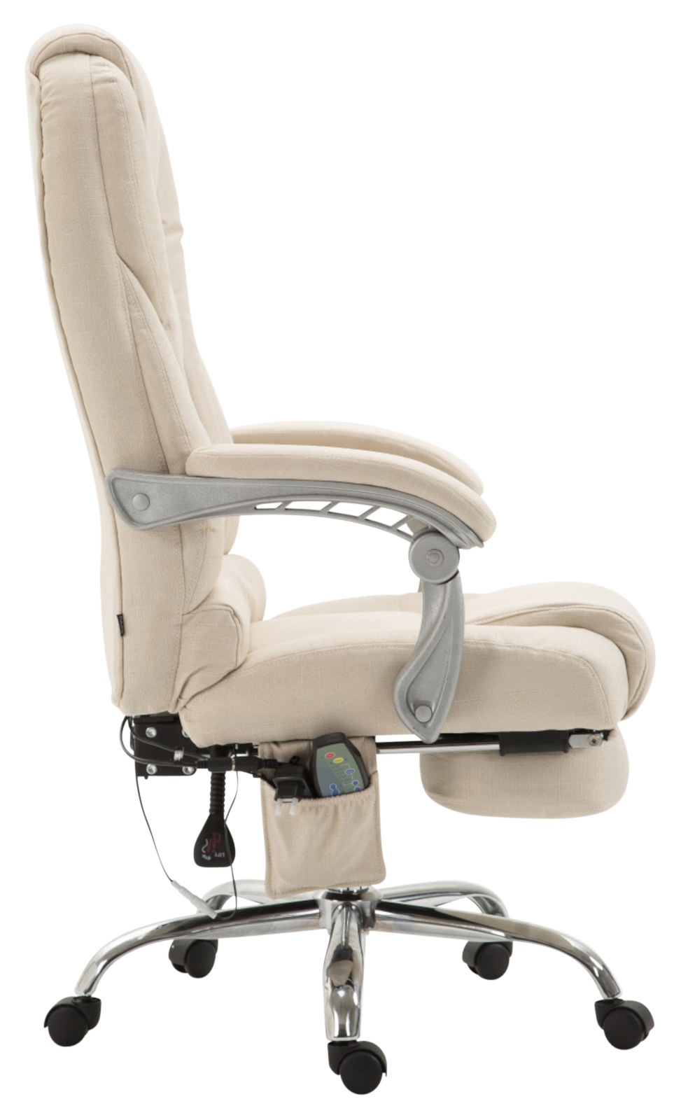 Bürostuhl Pacific Stoff mit Massagefunktion, creme