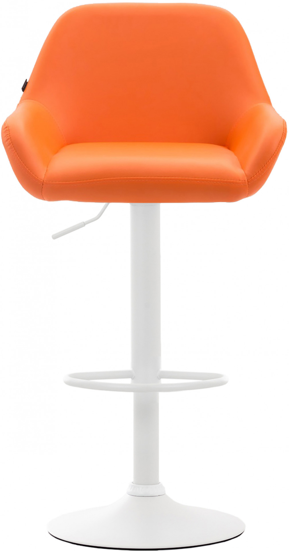 Barhocker Braga Kunstleder weiß, orange