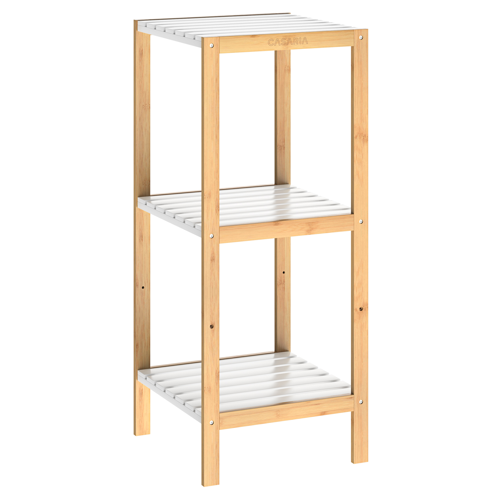 Standregal Bambus Weiß 80x33x34cm