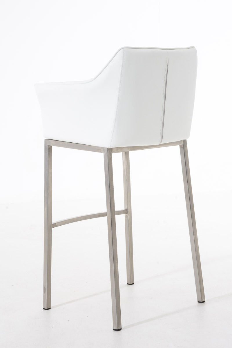 Barhocker Damaso E mit 4-Fuß Gestell, weiß