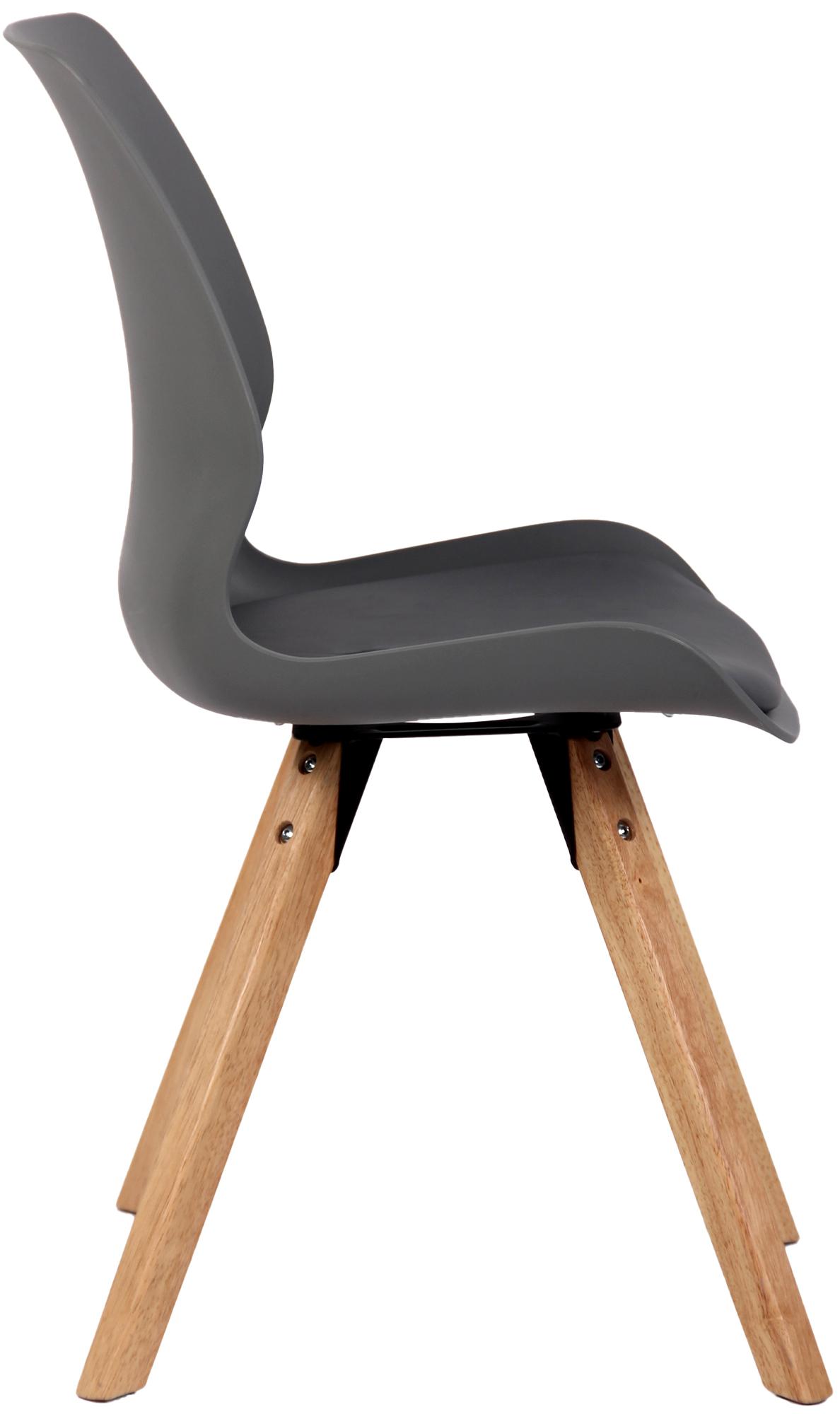 2er Set Stuhl Luna Kunststoff, grau