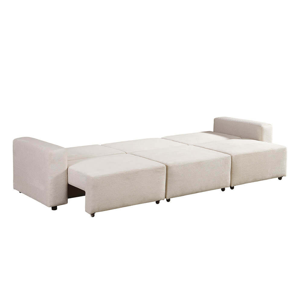 Modulares Schlafsofa VINA Beige - 295 x 92 cm