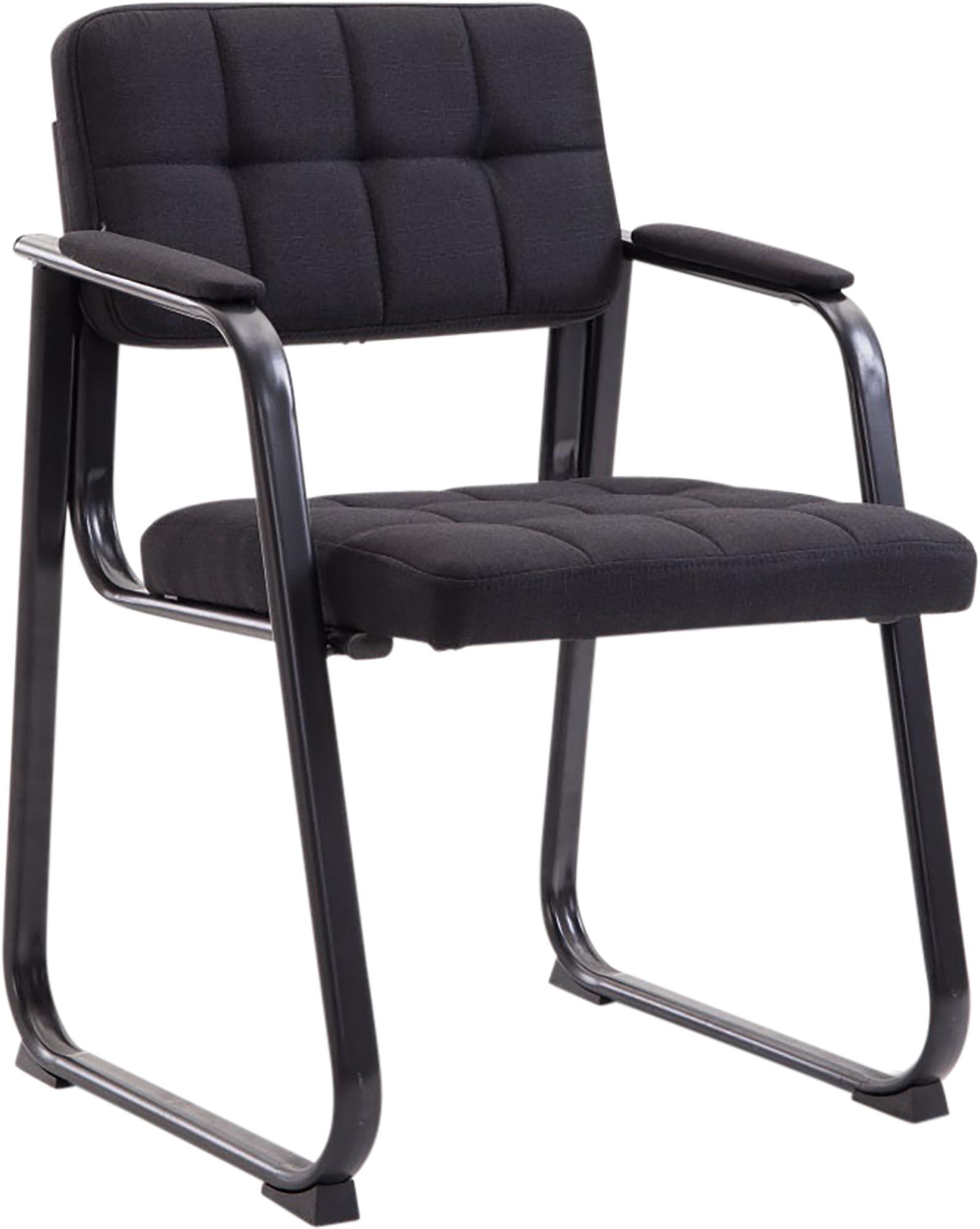 Besucherstuhl Canada B Stoff, schwarz