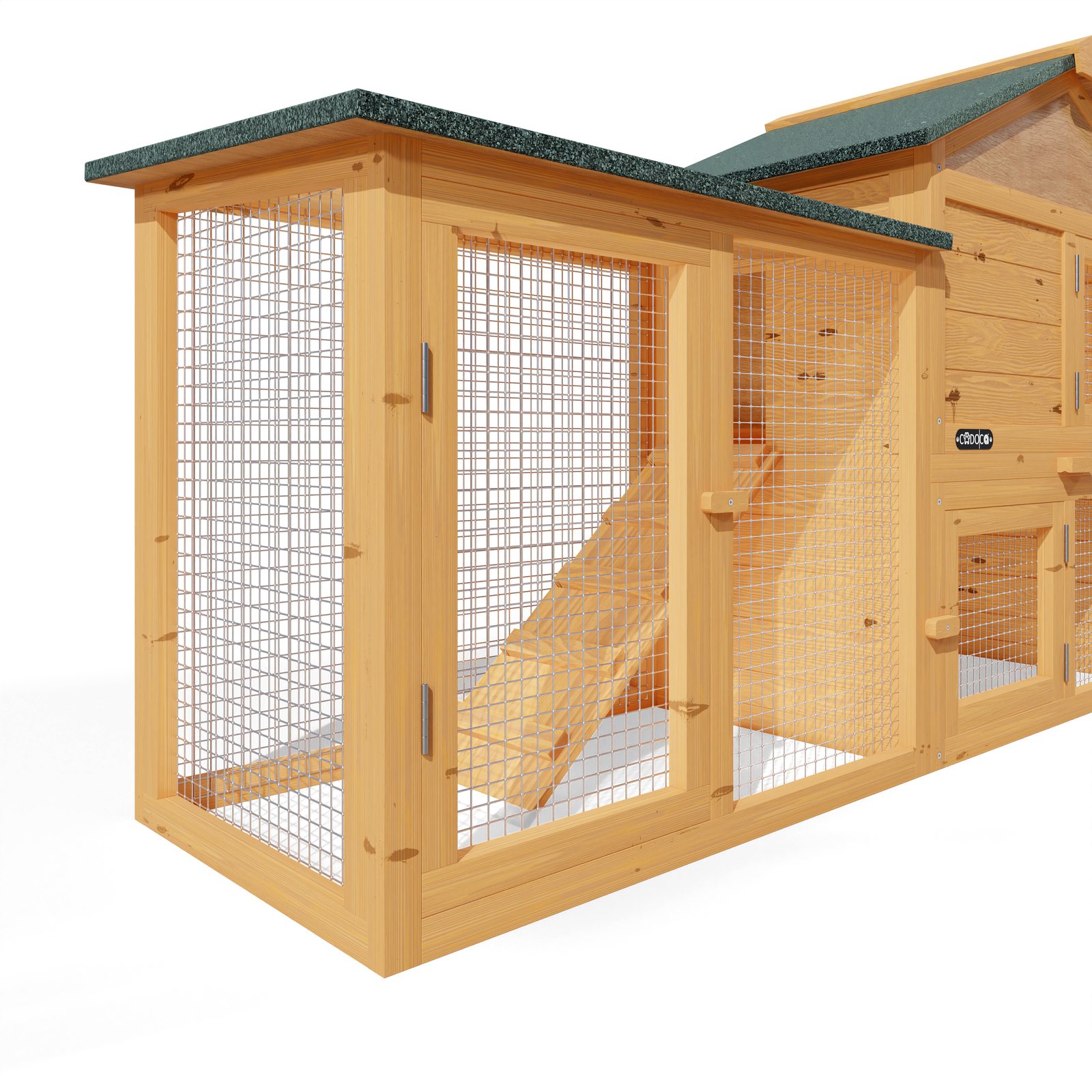 Hasenstall Kaninchenstall 2 Etagen 204x45x84cm