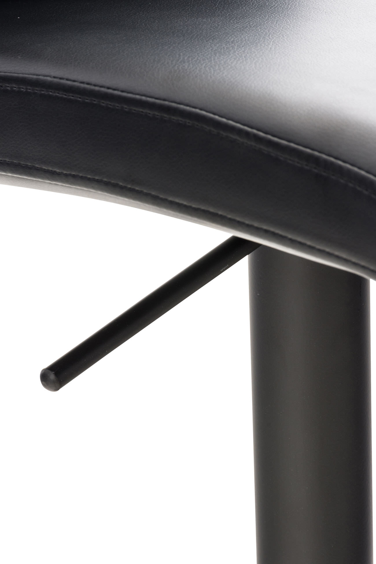 2er Set Barhocker Cadiz Kunstleder schwarz, schwarz