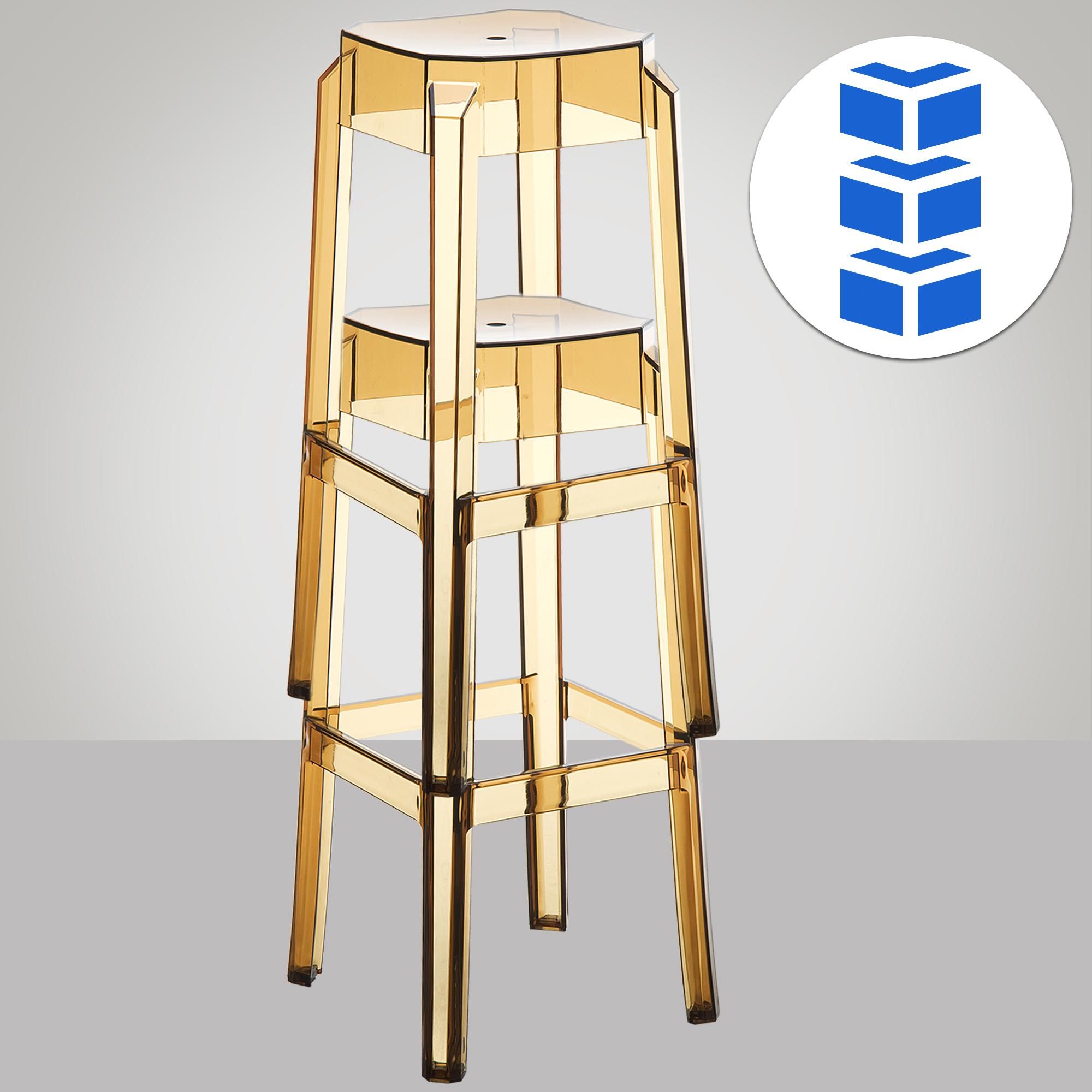 Barhocker Fox, transparent, bernstein