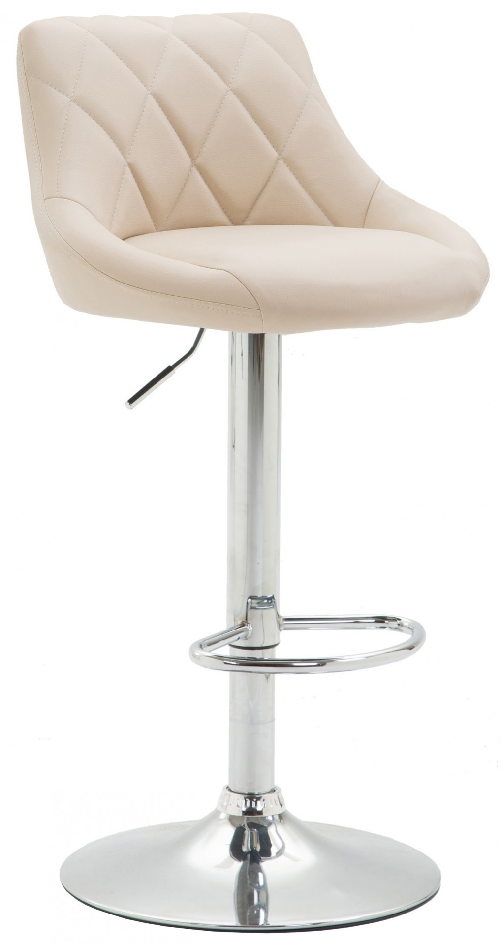 Barhocker Lazio Kunstleder chrom, creme