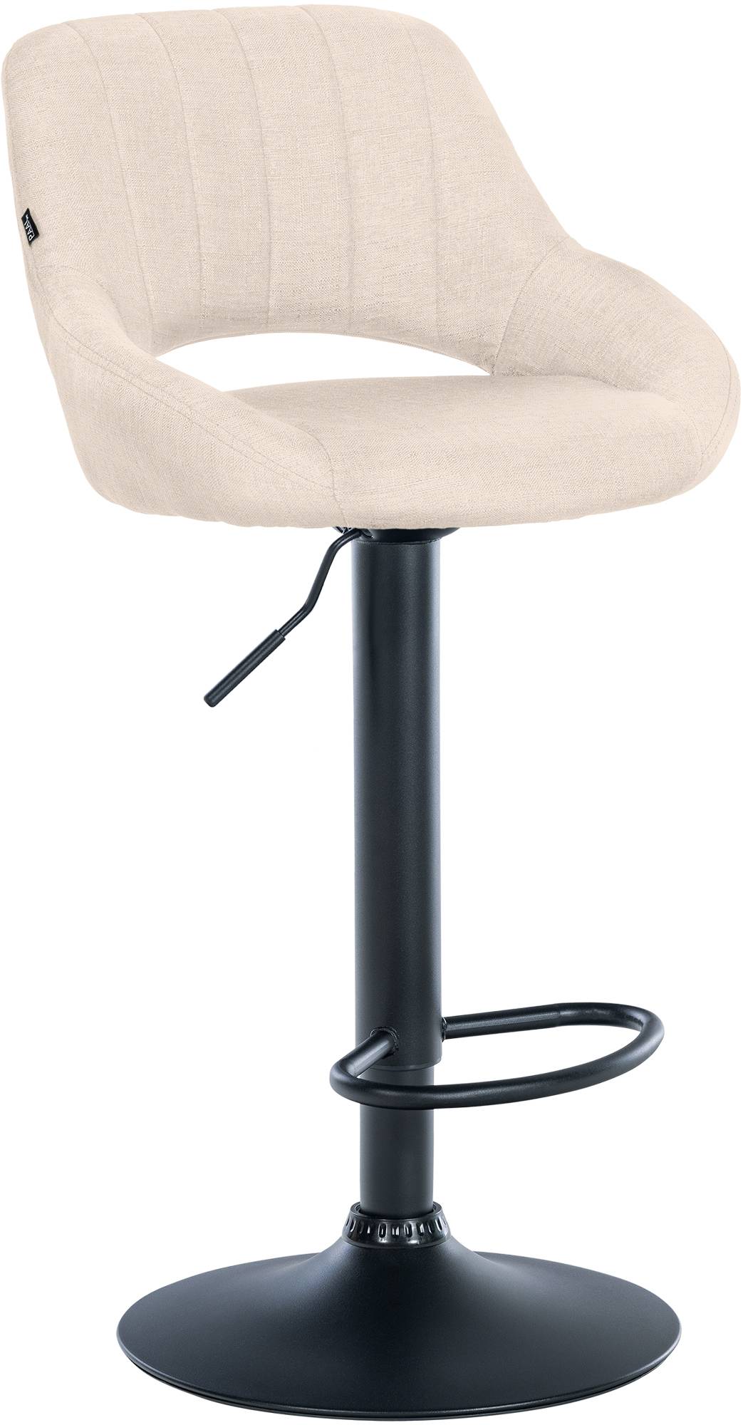 Barhocker Milet Stoff schwarz, creme