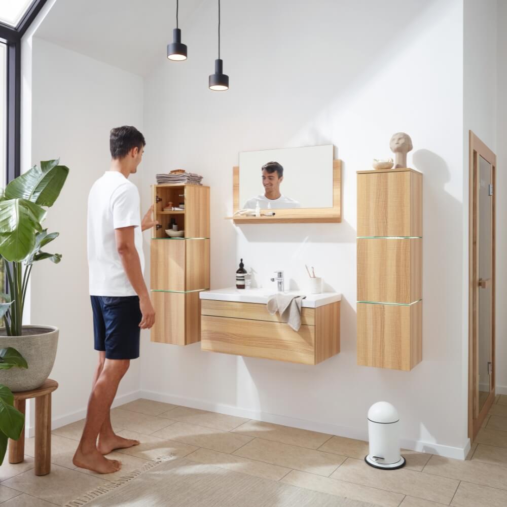 Badmöbel Komplettset WANGEROOGE BIG XL - Holz