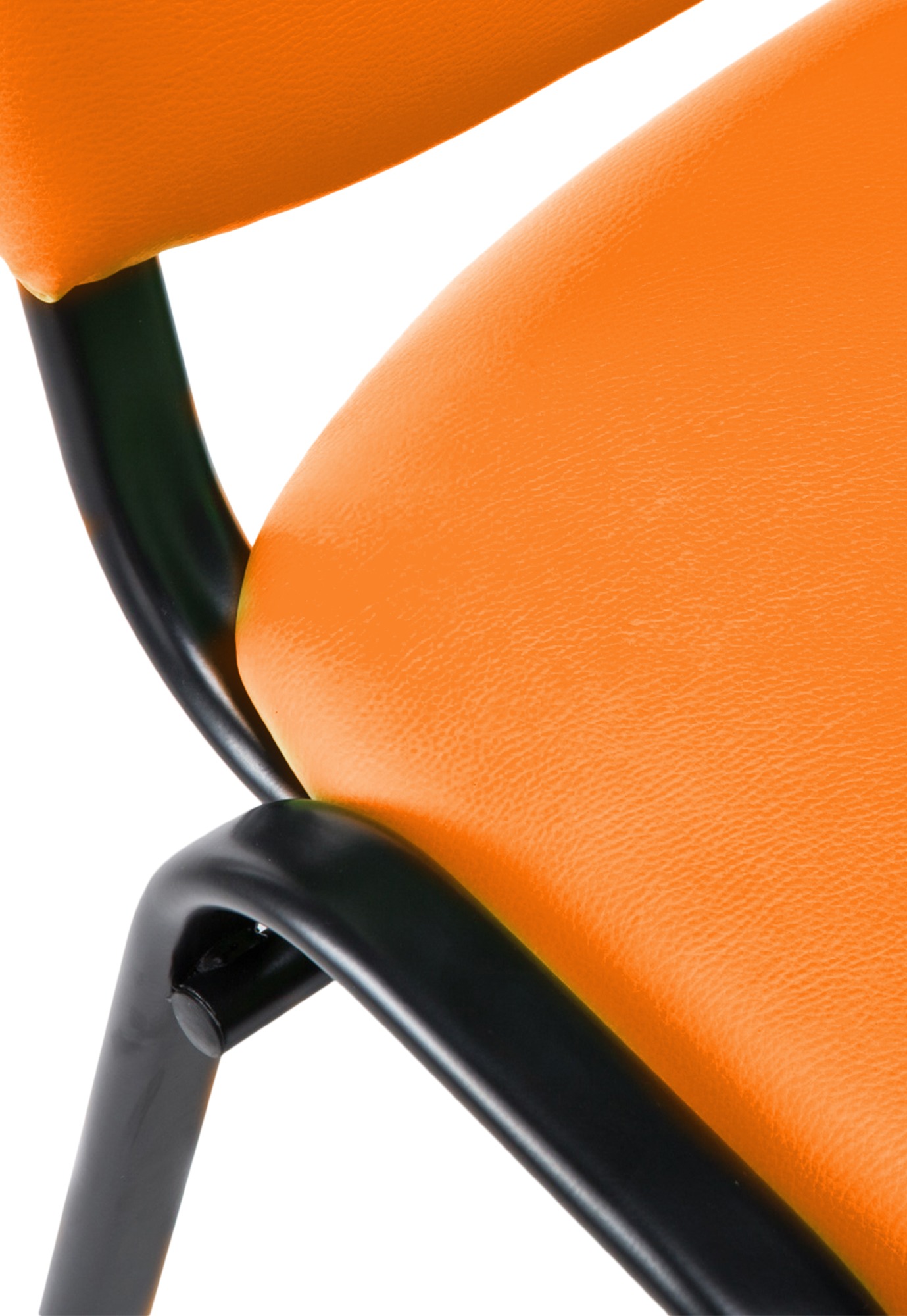 Besucherstuhl Ken Kunstleder, orange